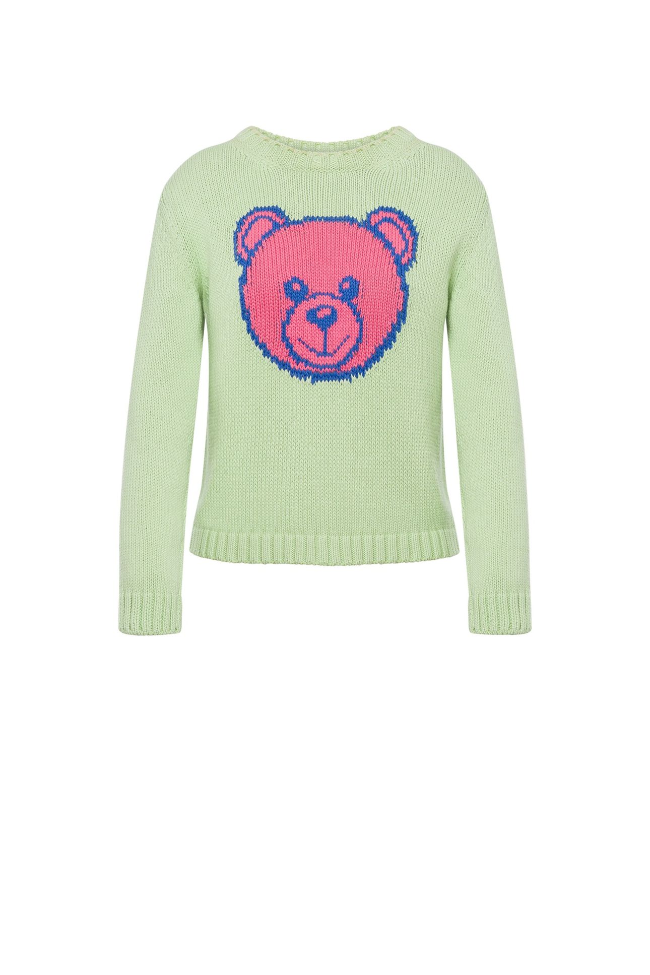 MOSCHINO TEDDY BEAR COTTON PULLOVER GREEN 3
