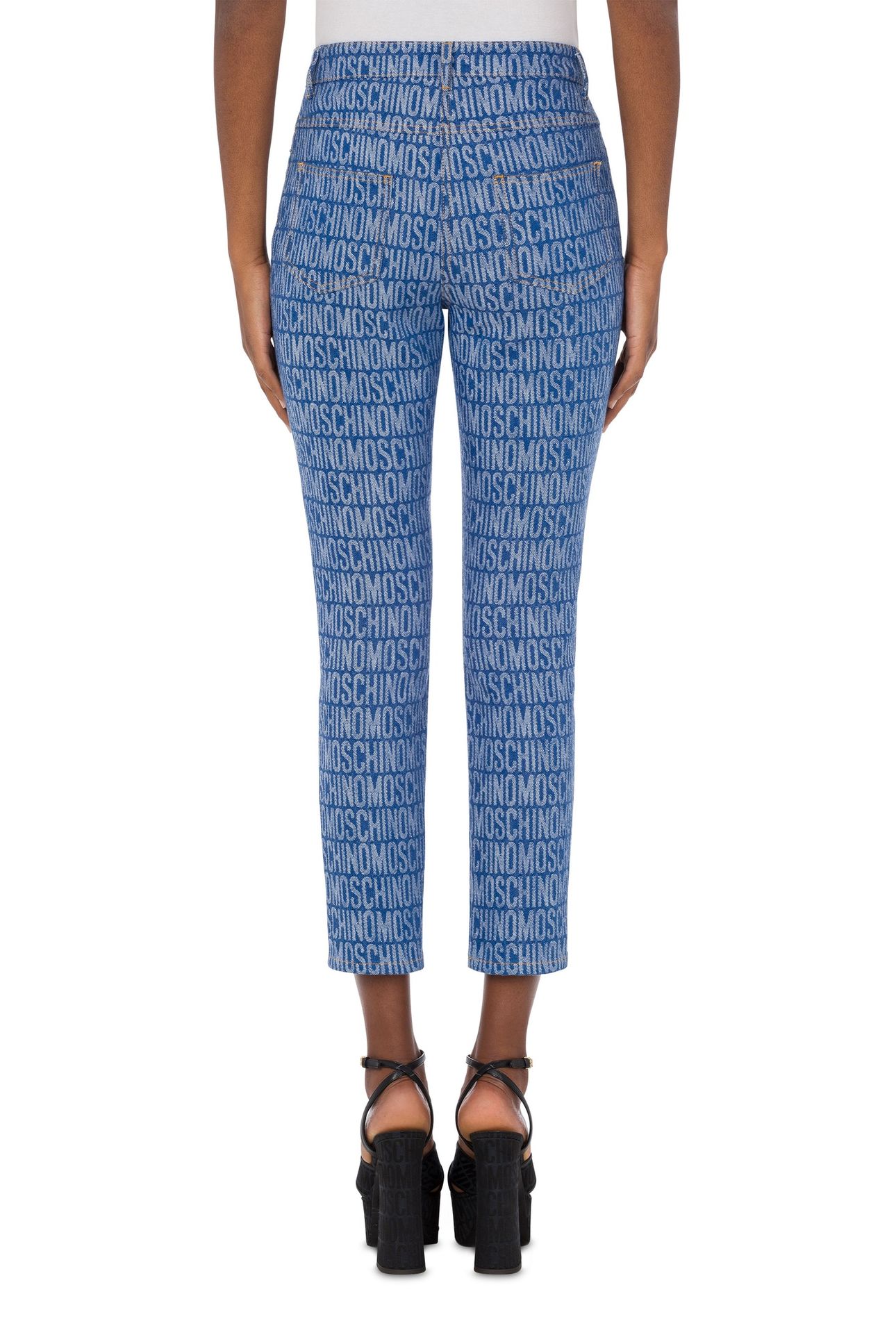 ALLOVER LOGO DENIM TROUSERS BLUE 2