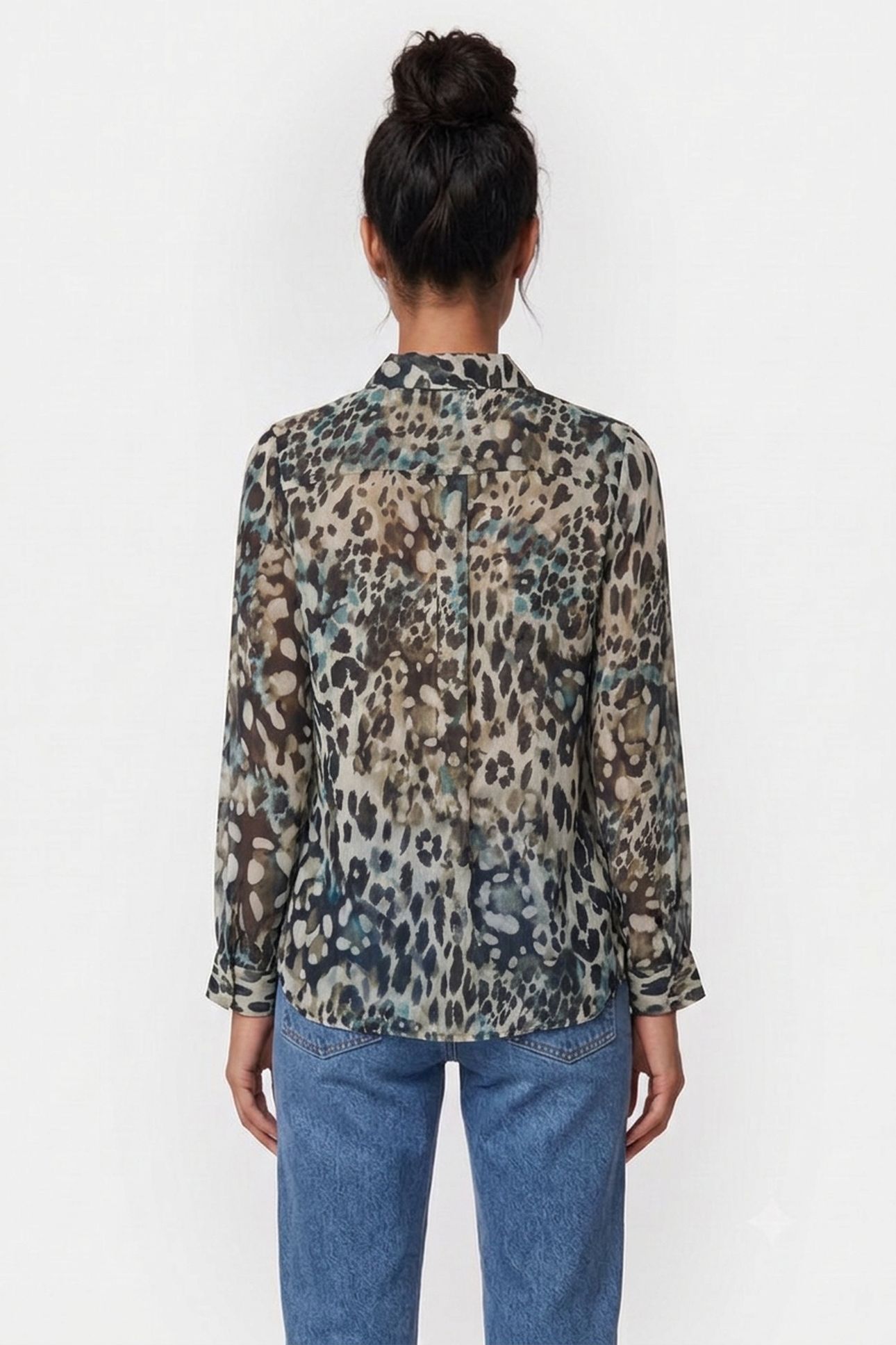 LS CLOUIS SHIRT AQUARELLE LEOPARD PR 2