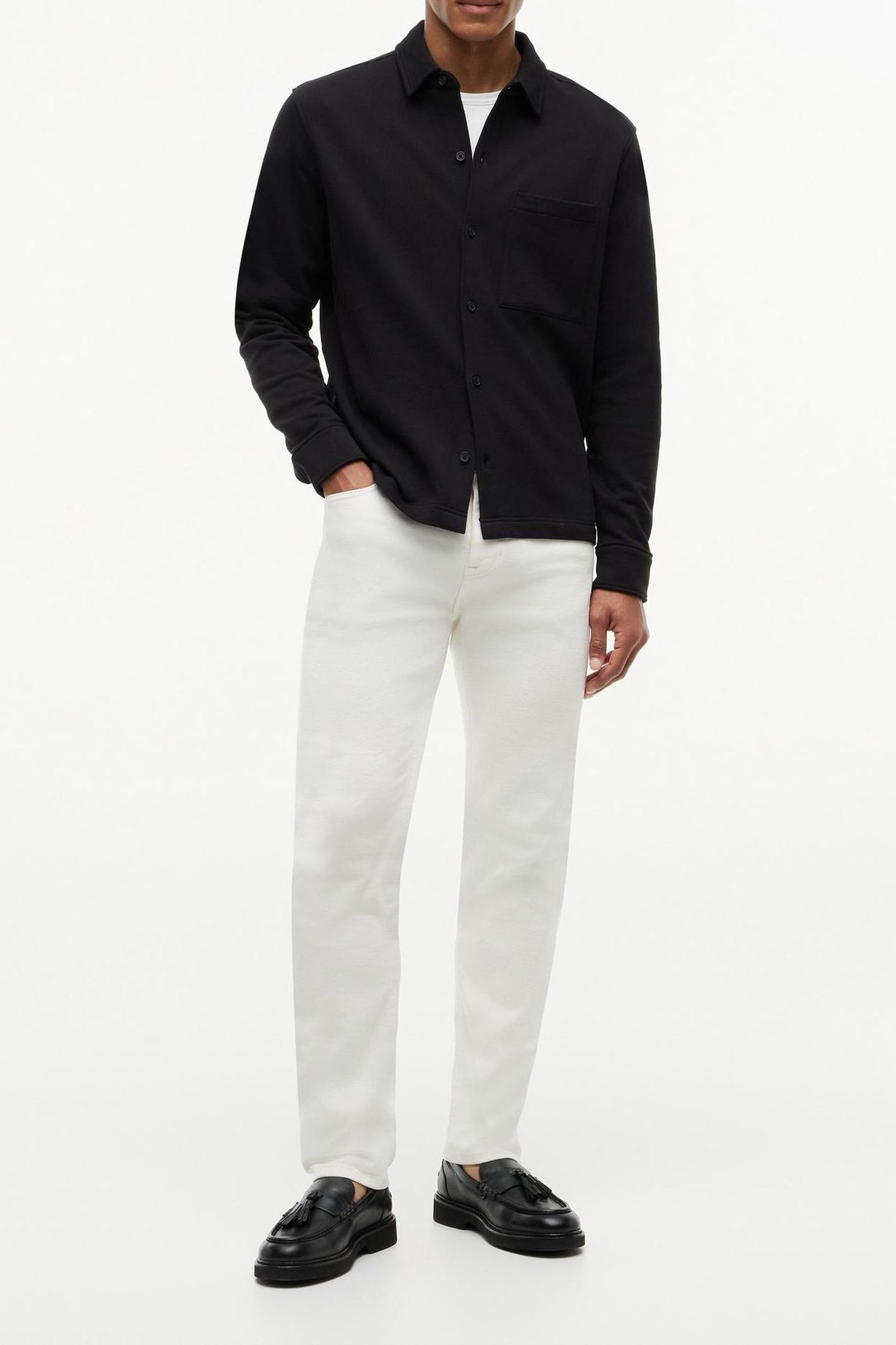 BUTTON-UP CHEST-POCKET JACKET BLACK 2