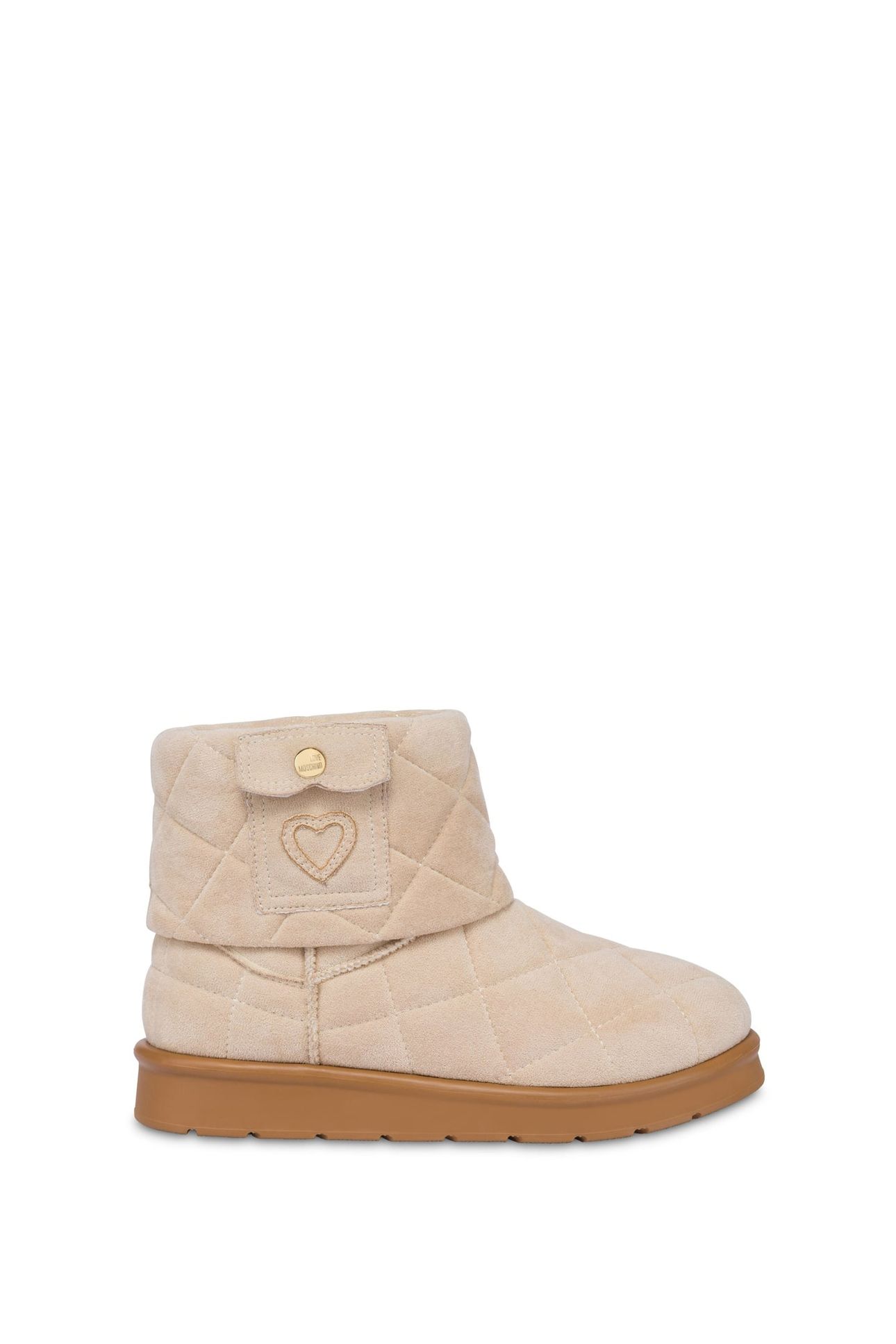 ANKLE BOOTS IN SOFT QUILTED FABRIC BEIGE 1