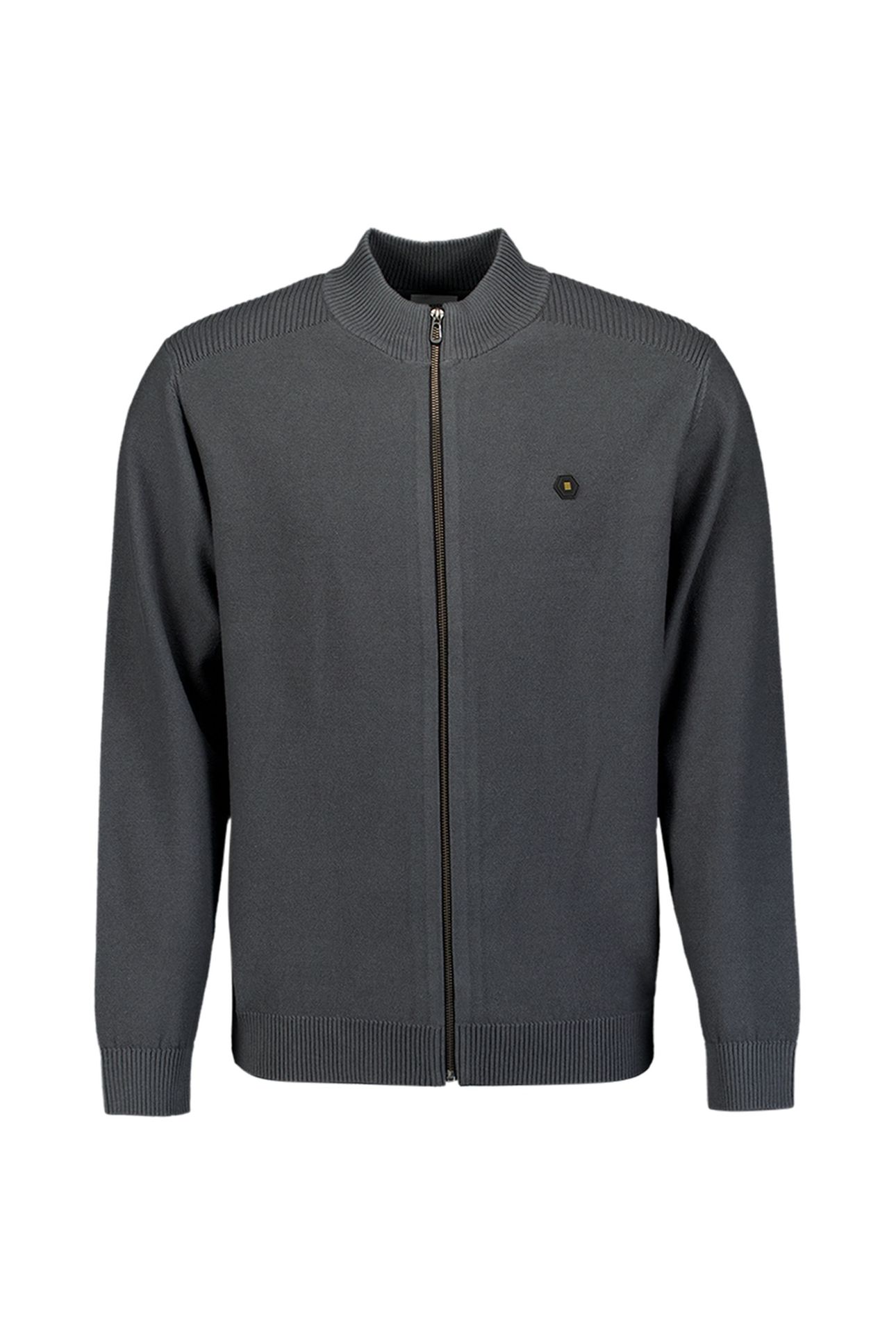 PULLOVER FULL ZIP SHOULDER DETAIL DARK STEEL 5