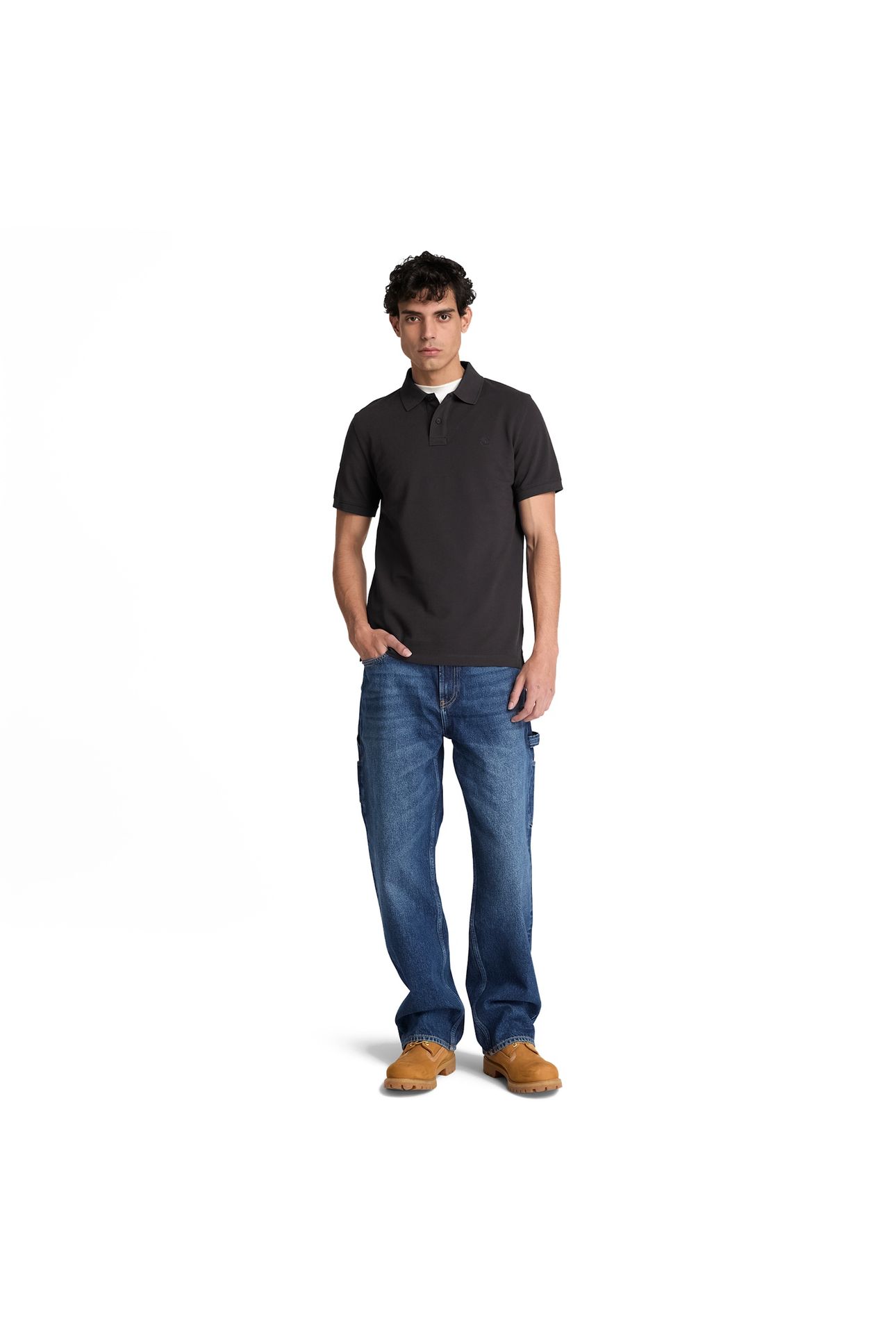 OYSTER RIVER CHEST LOGO SS POLO BLACK 4
