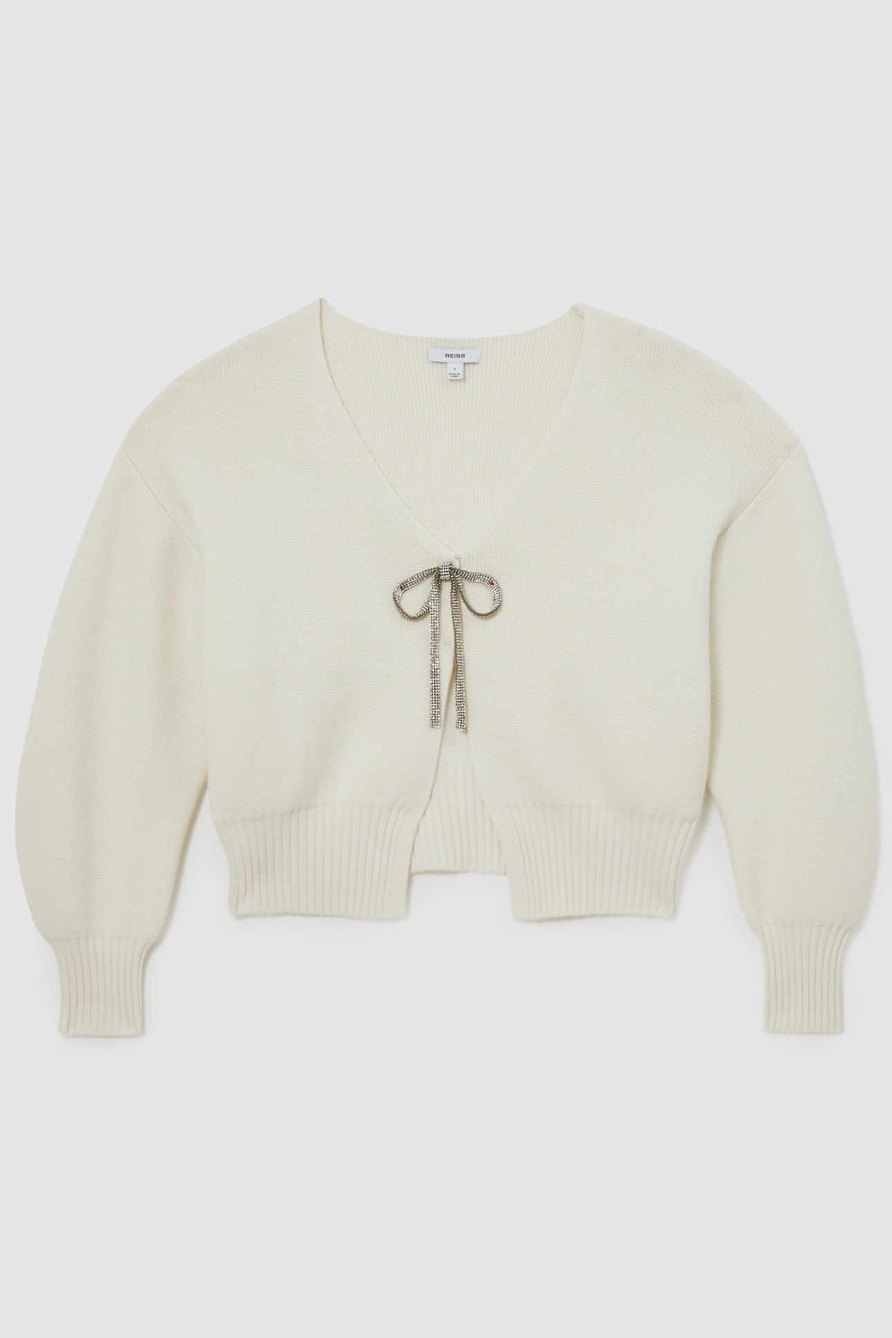 BOW CARDIGAN CREAM 5
