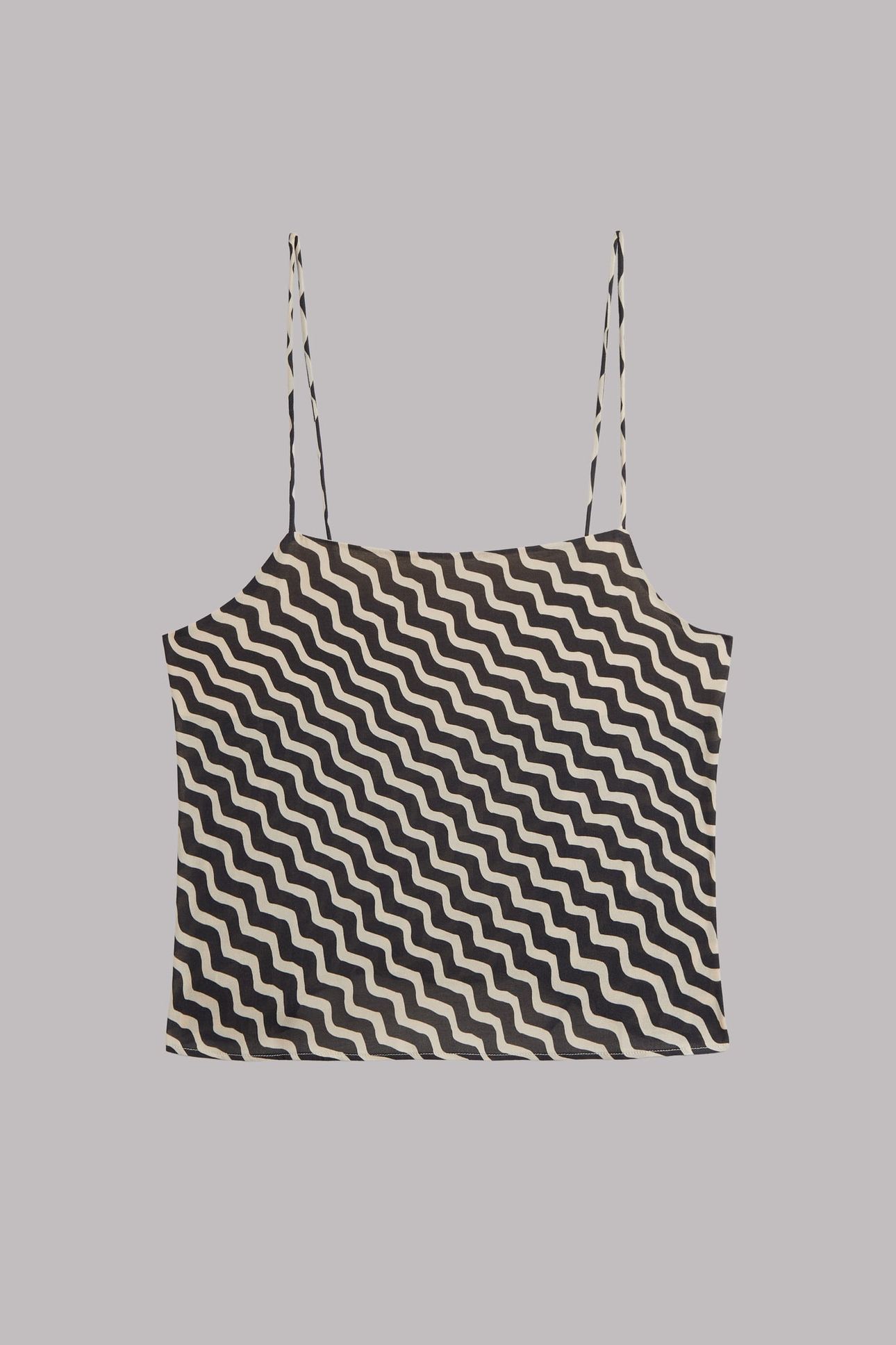 THE STRIPED SHEER SLIP TOP BEIGE 2