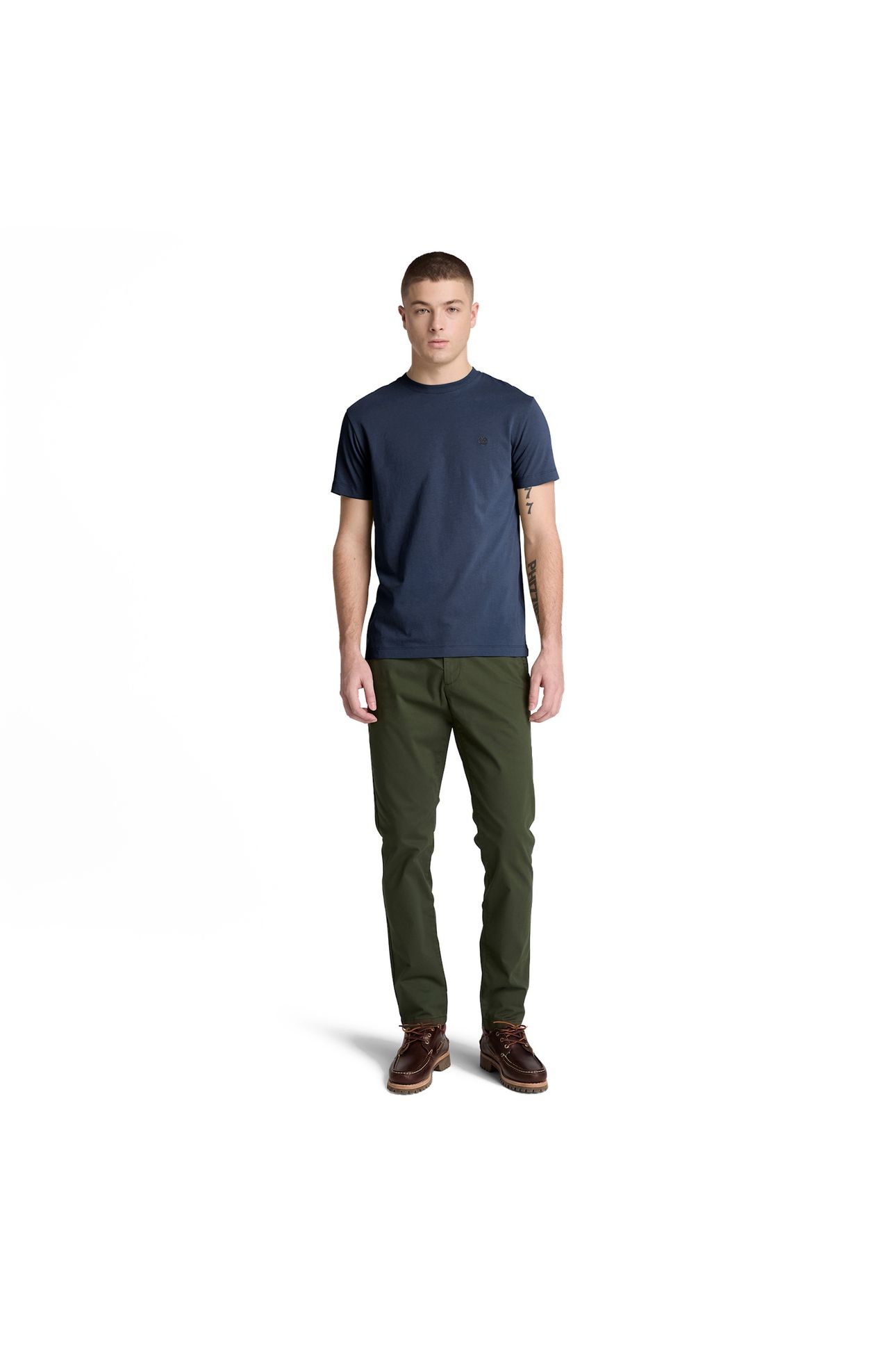 OYSTER RIVER CHEST LOGO SS TEE SLIM DARK SAPPHIRE 4