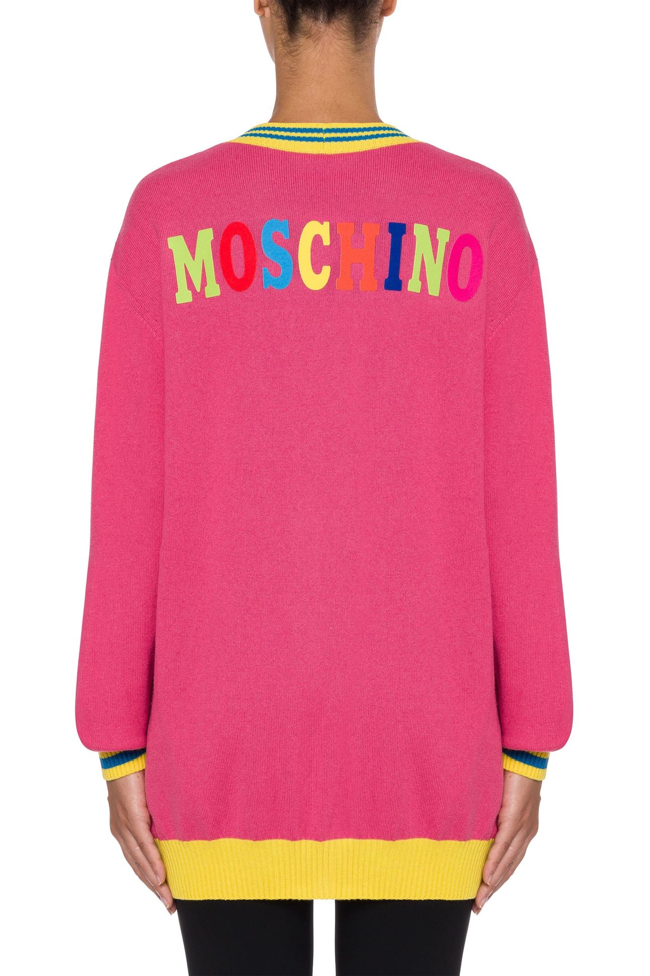 CARDIGAN VARSITY TEDDY BEAR PINK 2