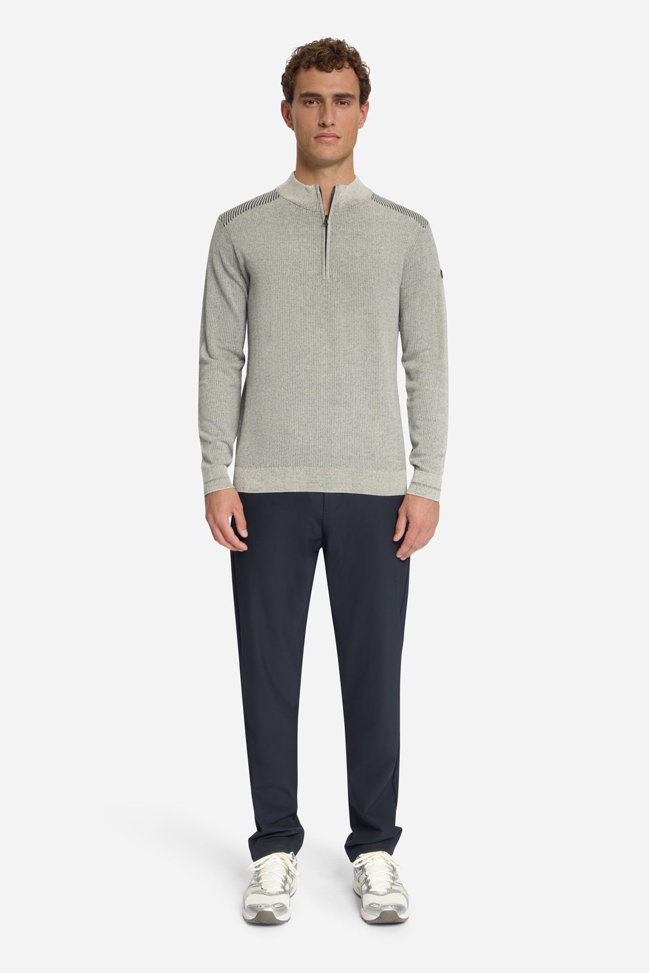 PULLOVER HALF ZIP PLATED STONE 2