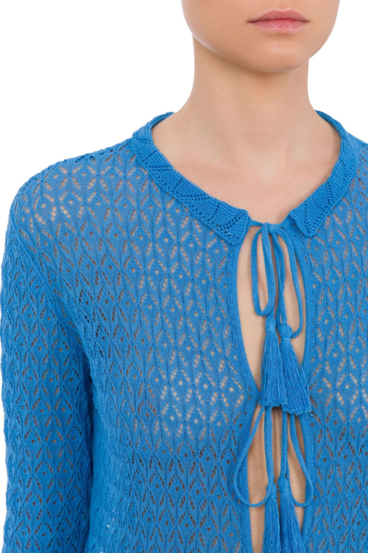 PUNCHED COTTON CARDIGAN BLUE 4