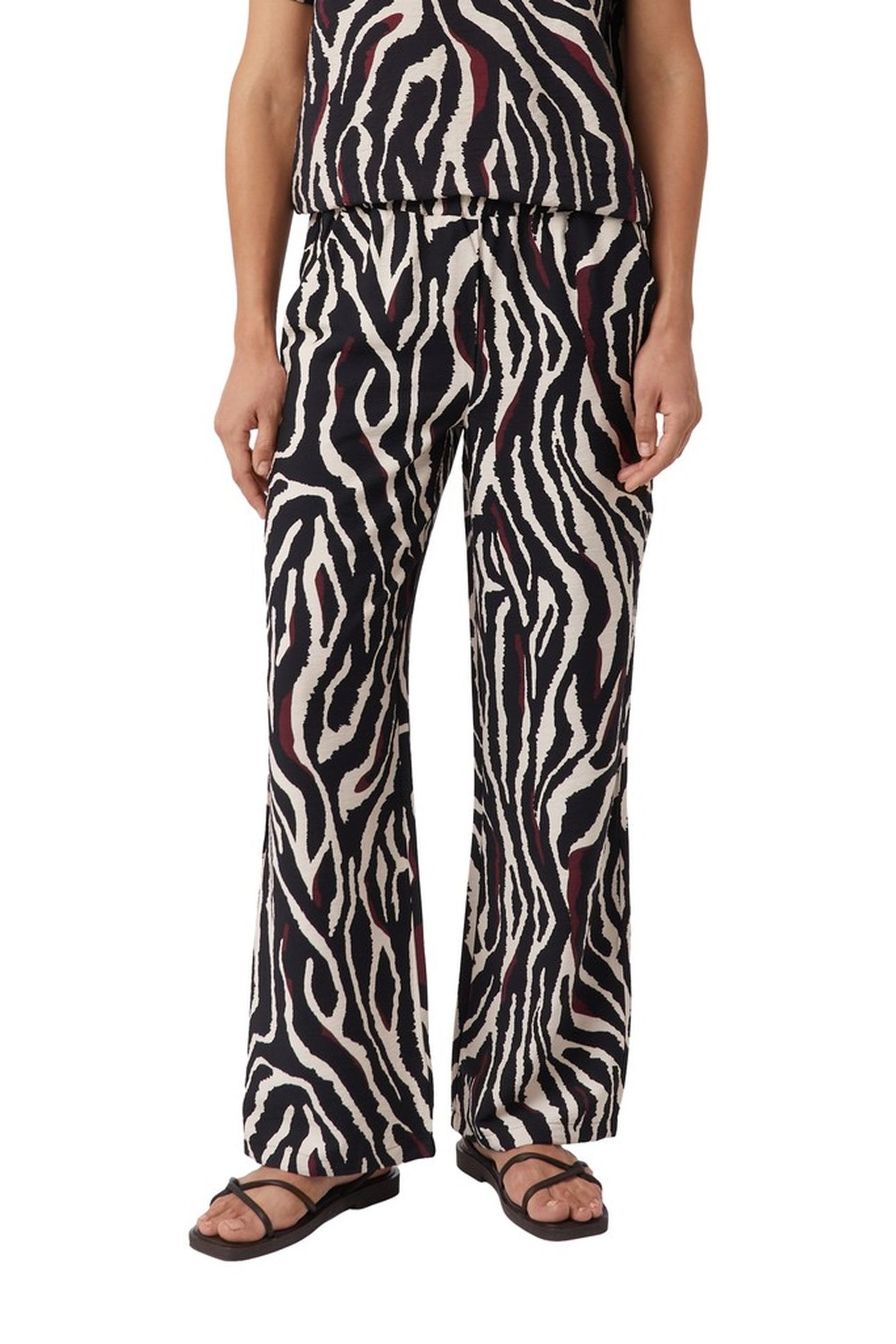 COMMA PANTS BURGUNDY 1