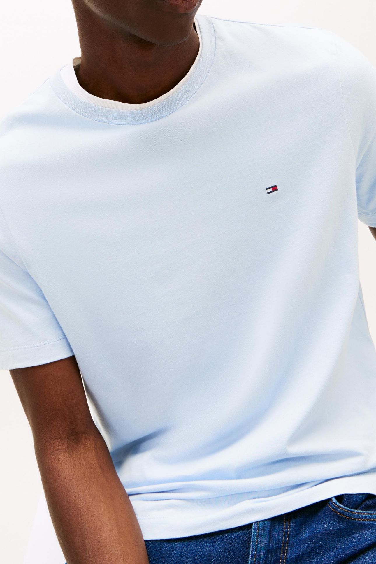 FLAG EMBROIDERY T-SHIRT SKY BLUE 8