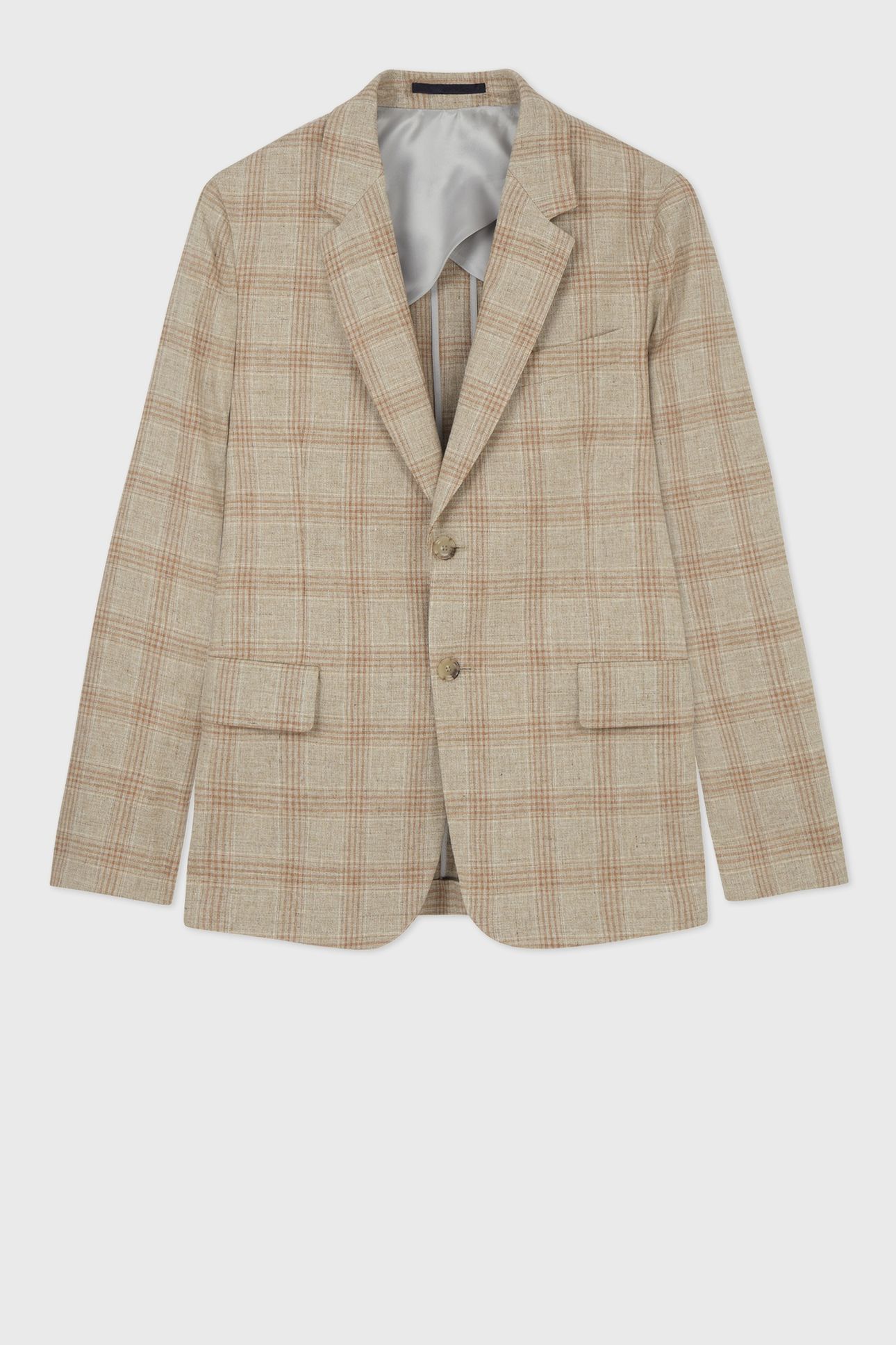 MENS 2 BUTTON JACKET LIGHT BEIGE 4