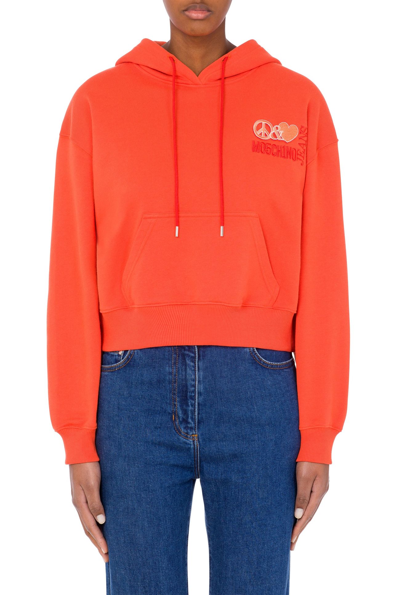 PEACE & LOVE HOODIE ORANGE 1