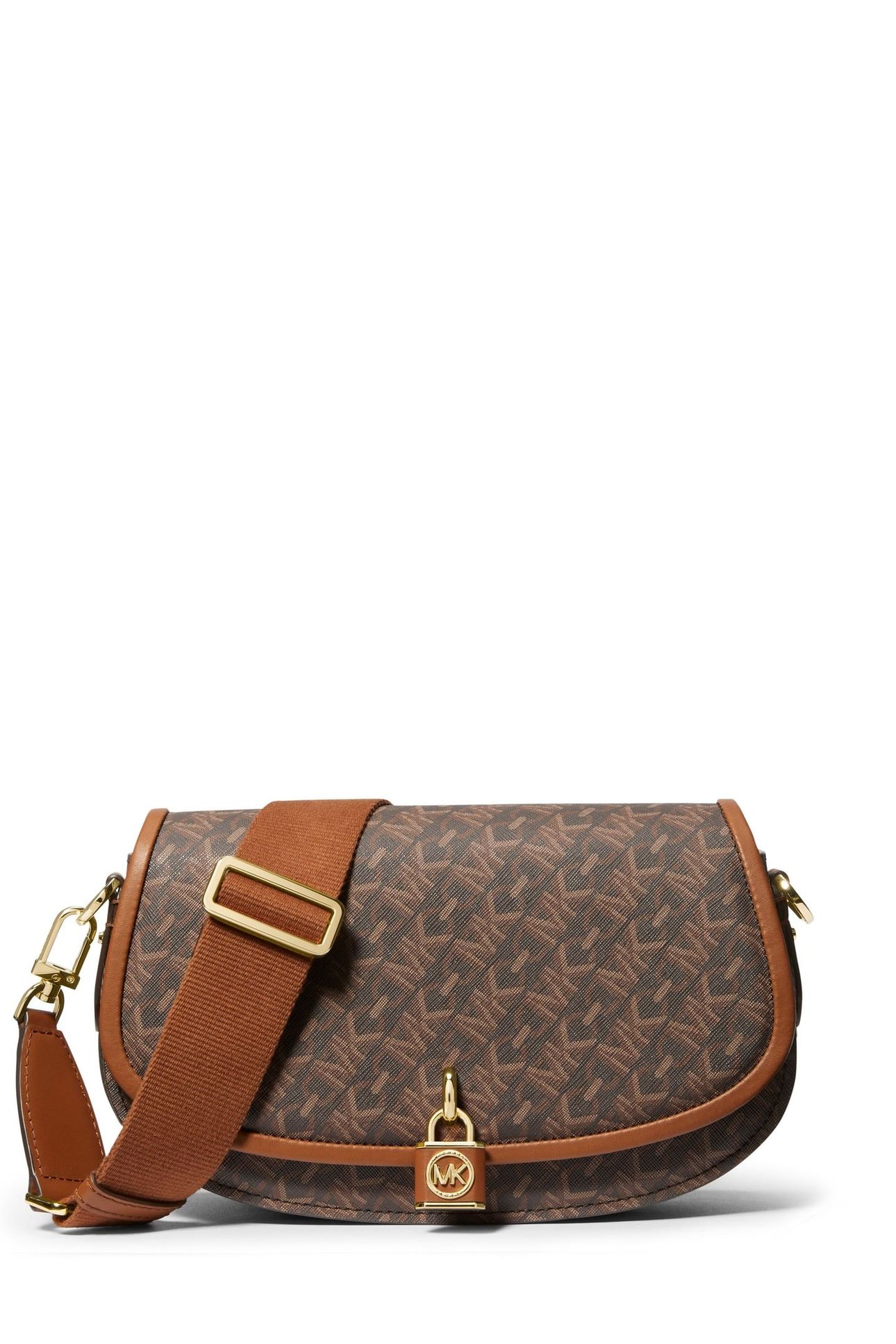 MEDIUM EMBELLISHED SLING MESSENGER BROWN 1