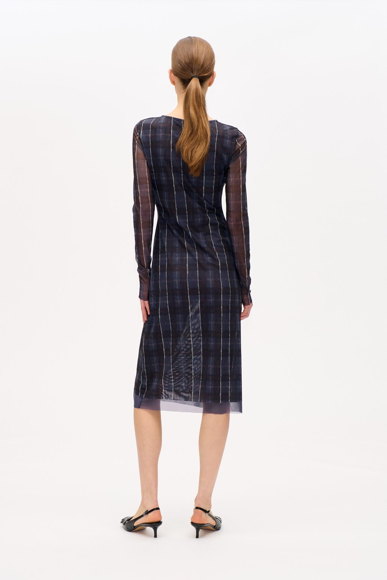 JOLANDI DRESS NAVY CHECK 2