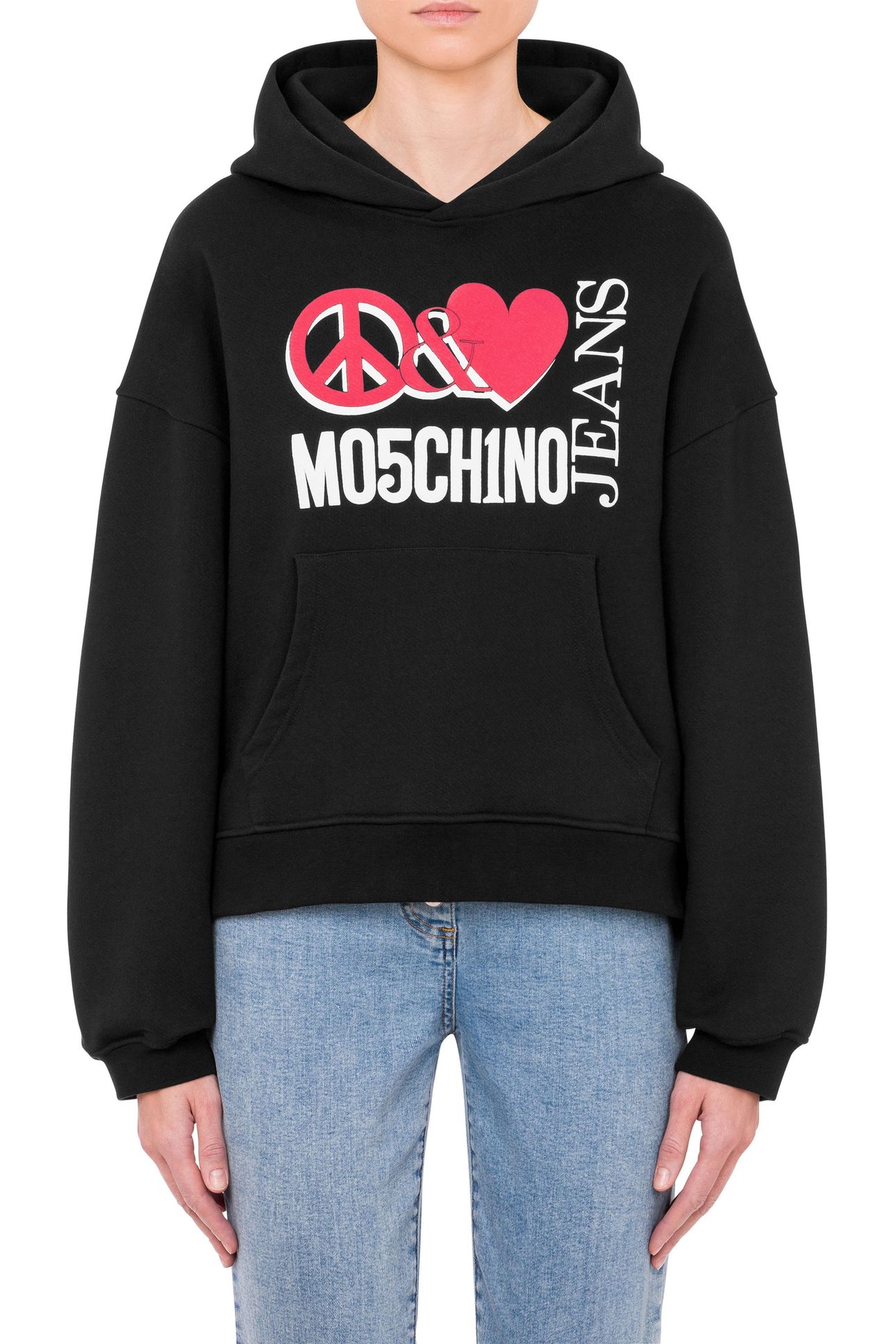 PEACE & LOVE HOODIE BLACK 1