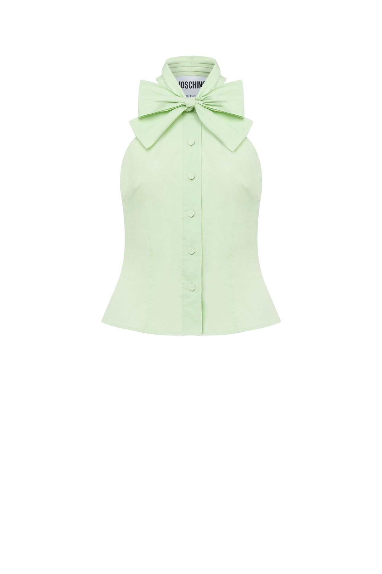 60'S STRETCH COTTON POPLIN TOP GREEN 3