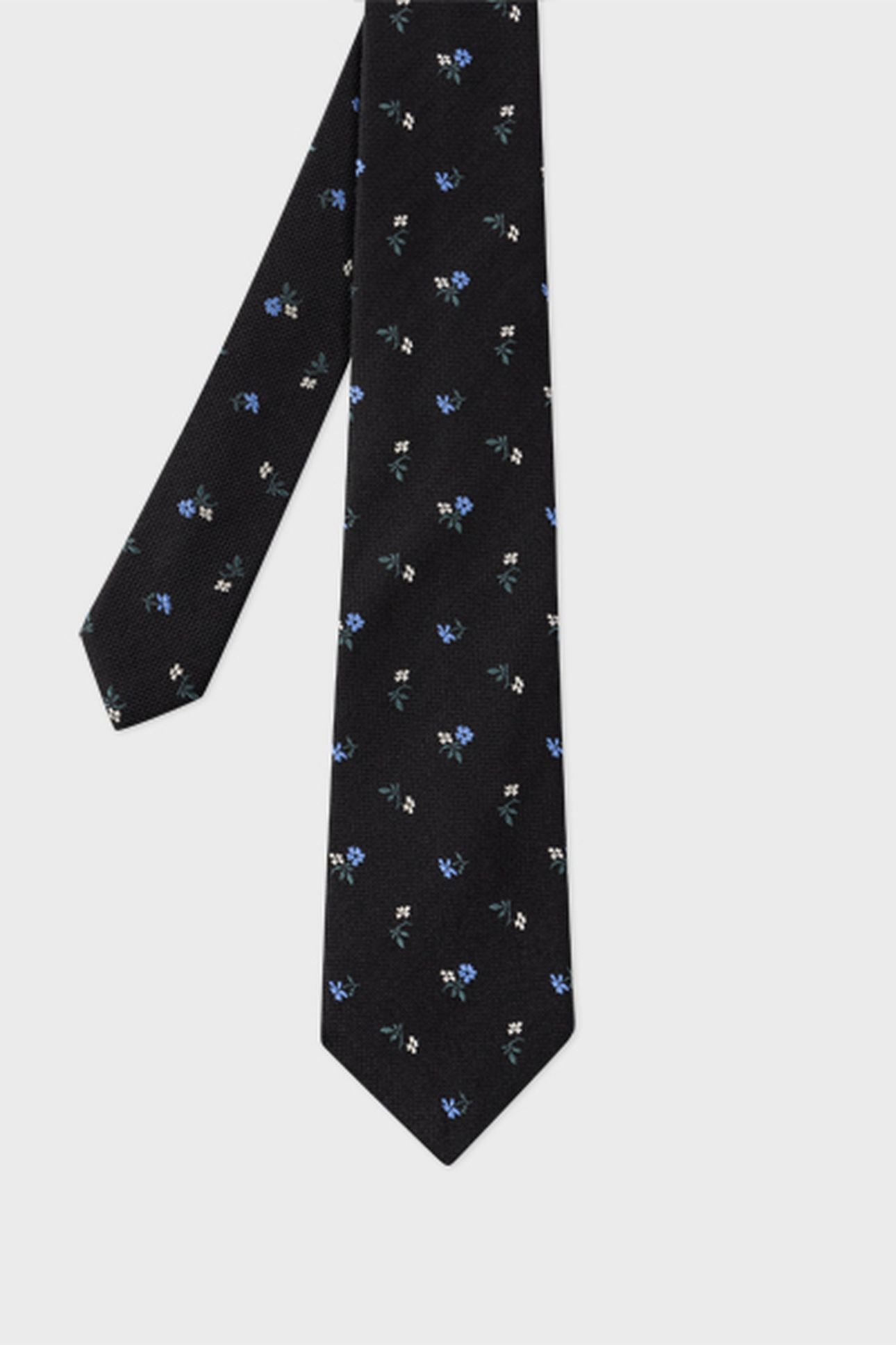 MEN TIE MINI FLOWERS BLACK 5
