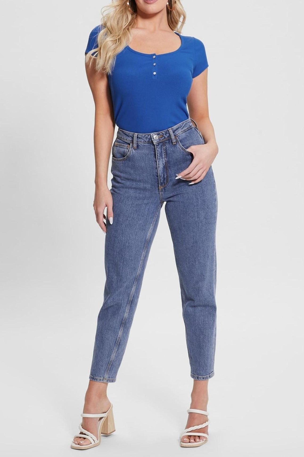 SS KARLEE JEWEL BTN CLEARLY BLUE 4