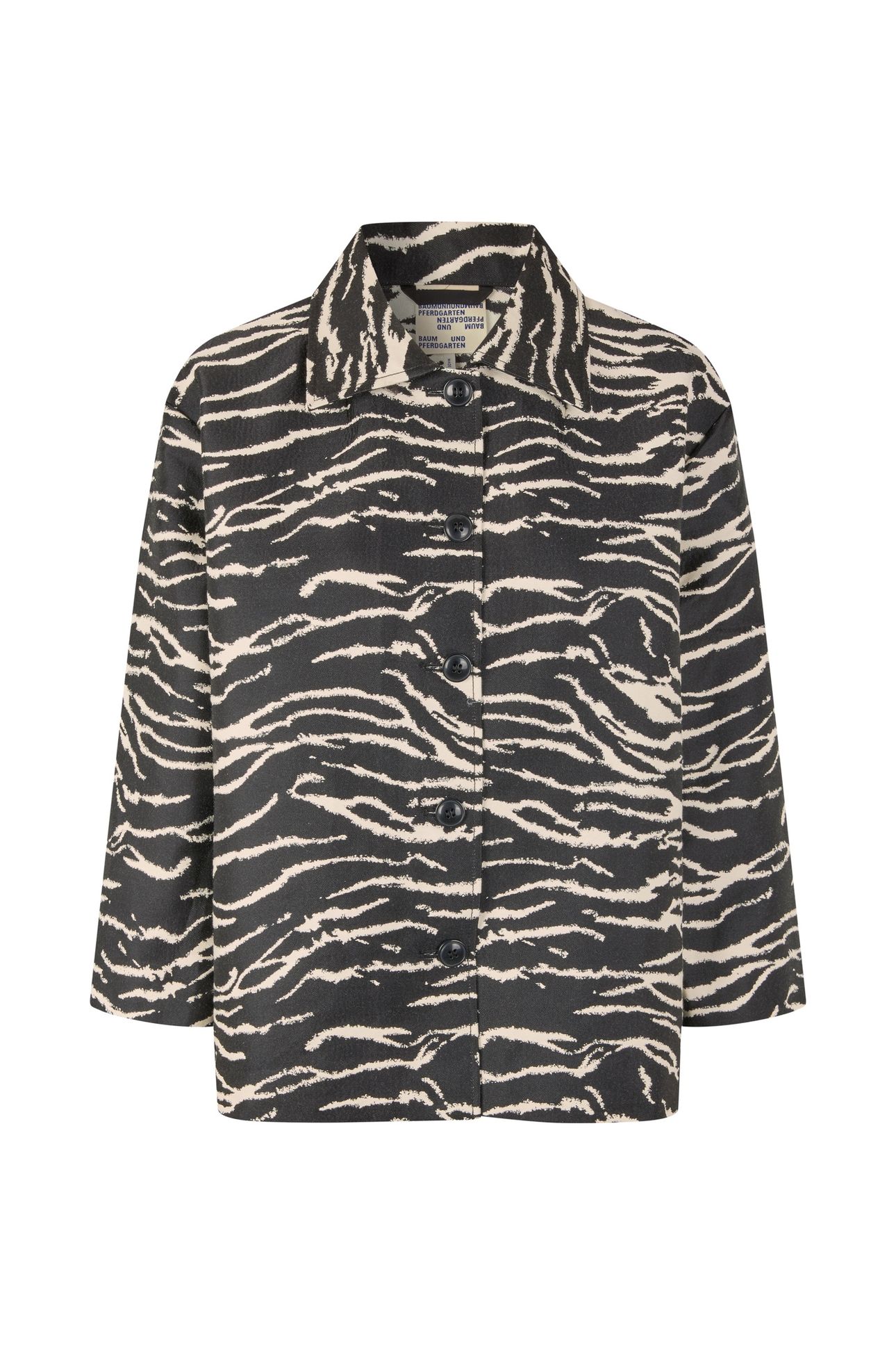 BESSIE JACKET BLACK WHISPER ZEBRA 4