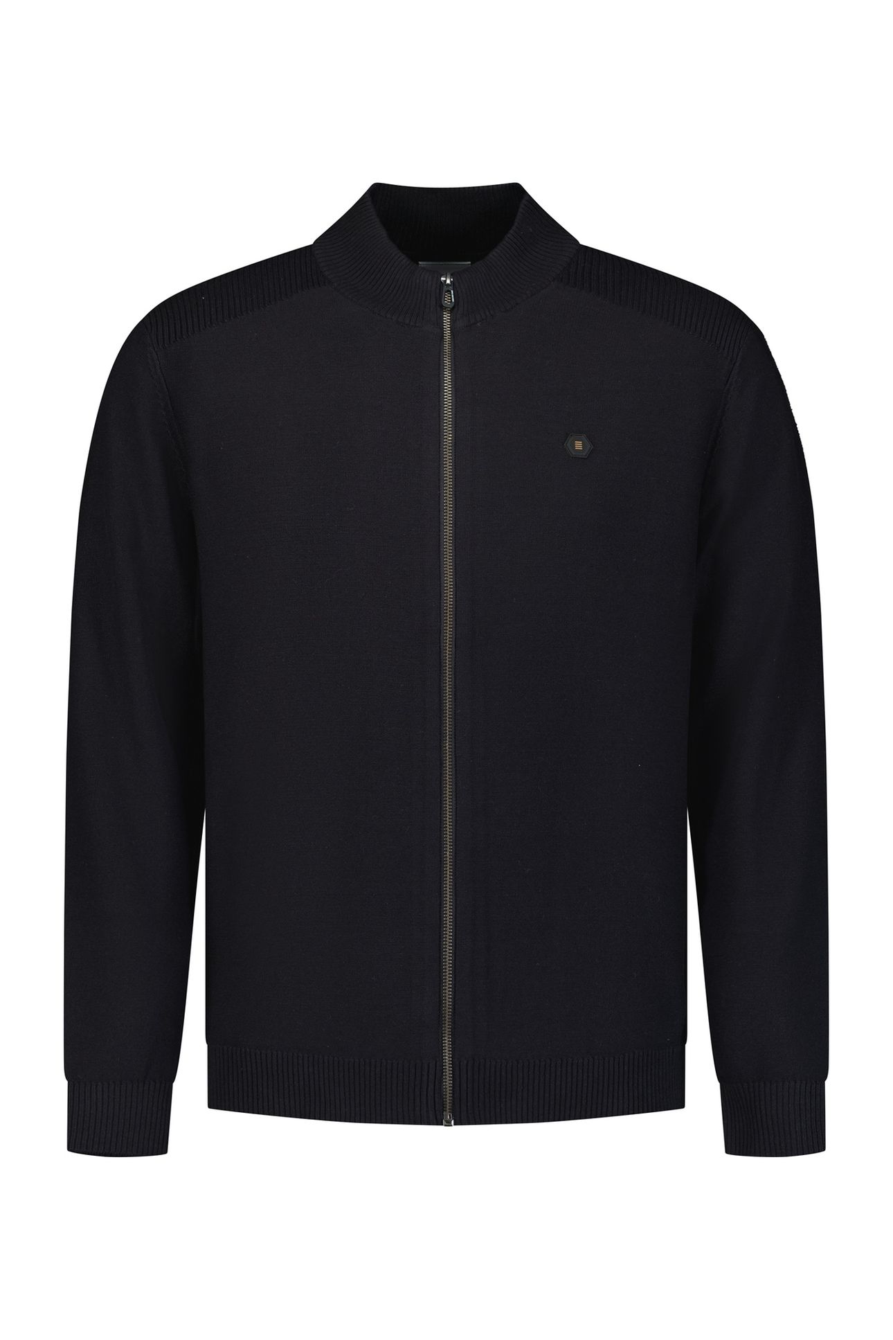 PULLOVER FULL ZIP SHOULDER DETAIL BLACK 3