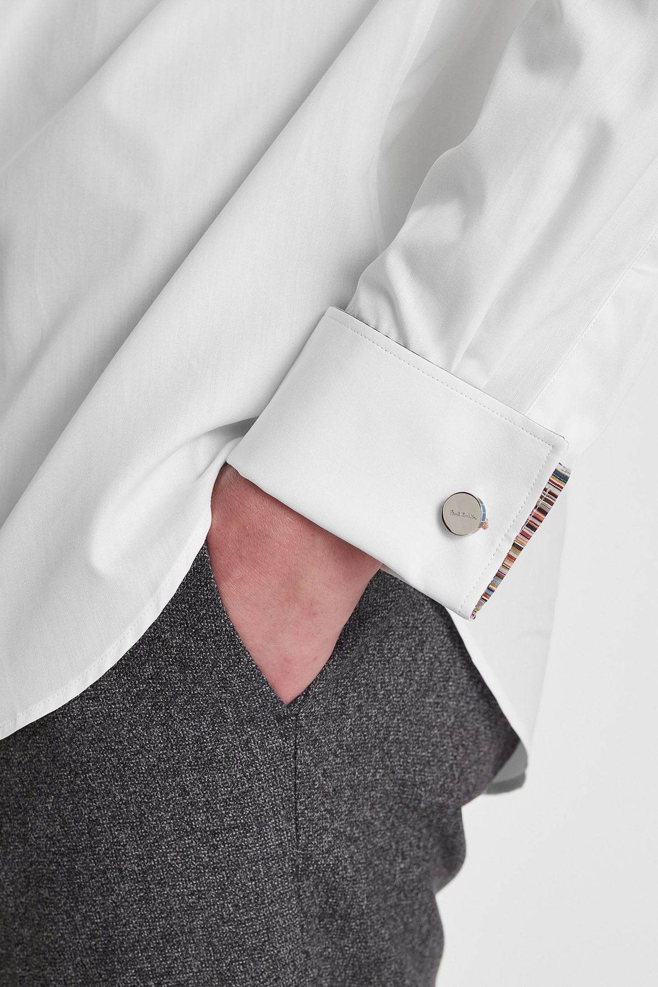 MENS D/C TAILORED SHIRT WHITE 3