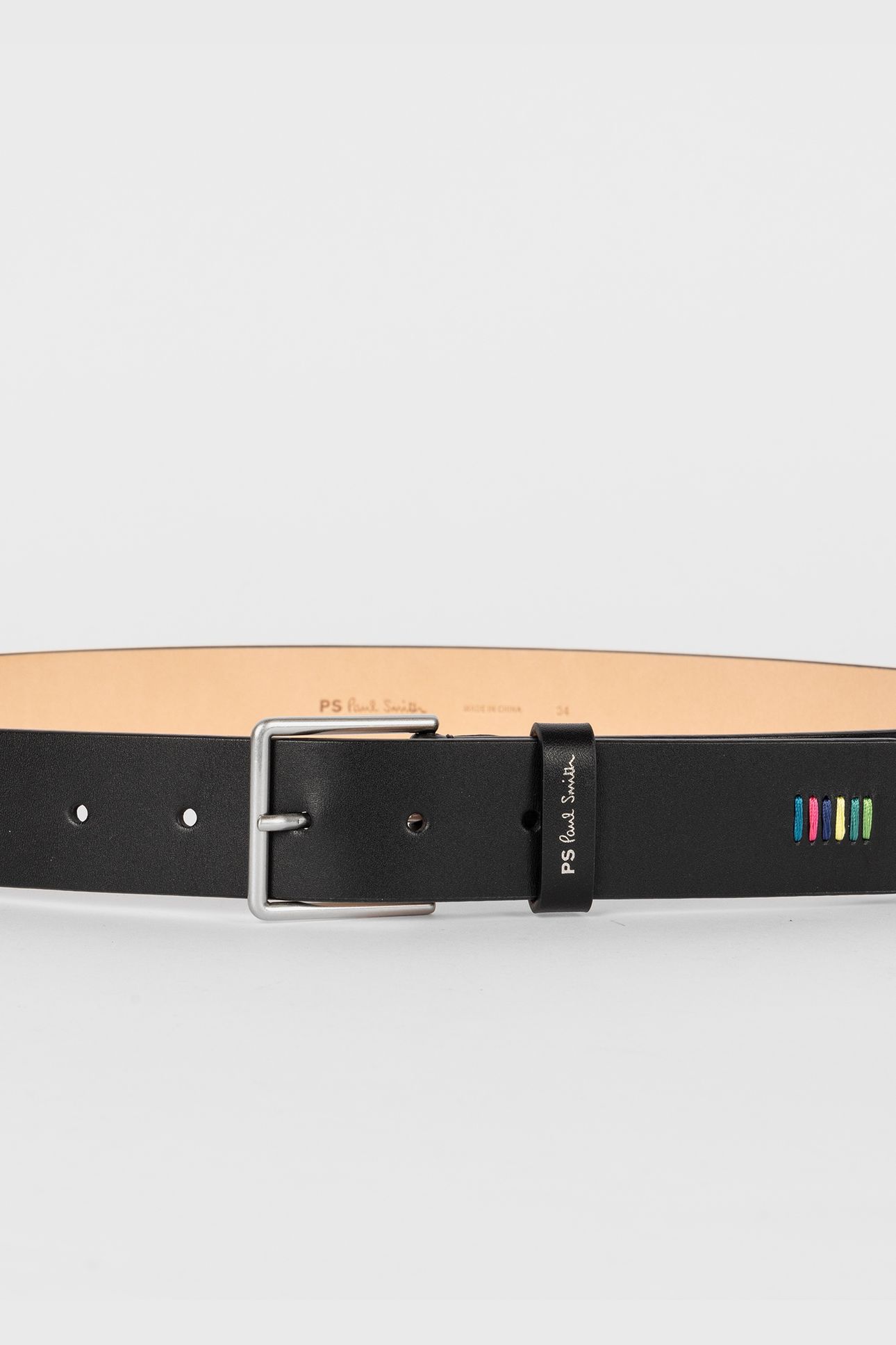 MEN BELT PS STITCH BLACK 8