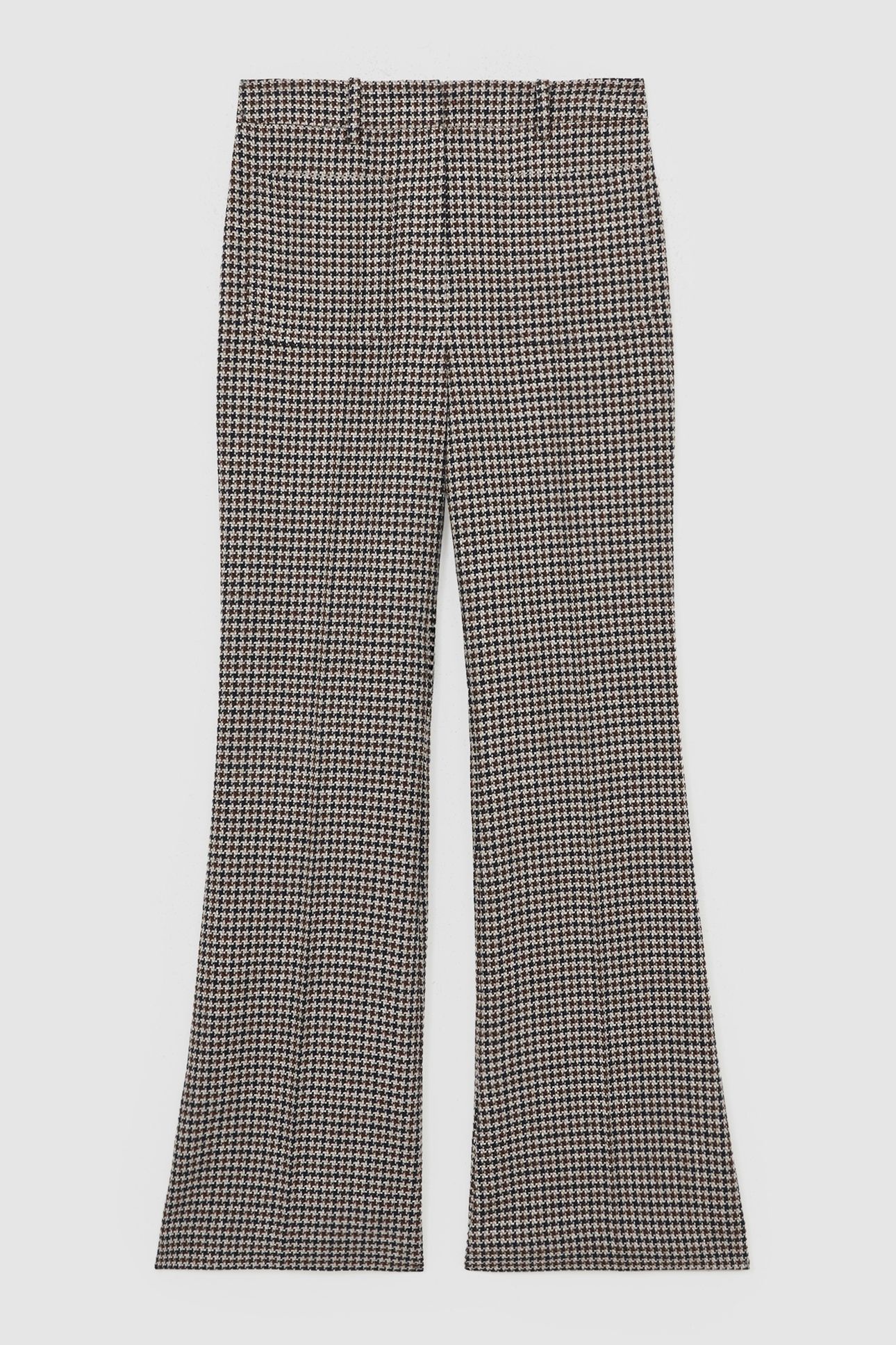 CHECK FLARE LEG TROUSER NAVY NEUTRAL CHECK 5