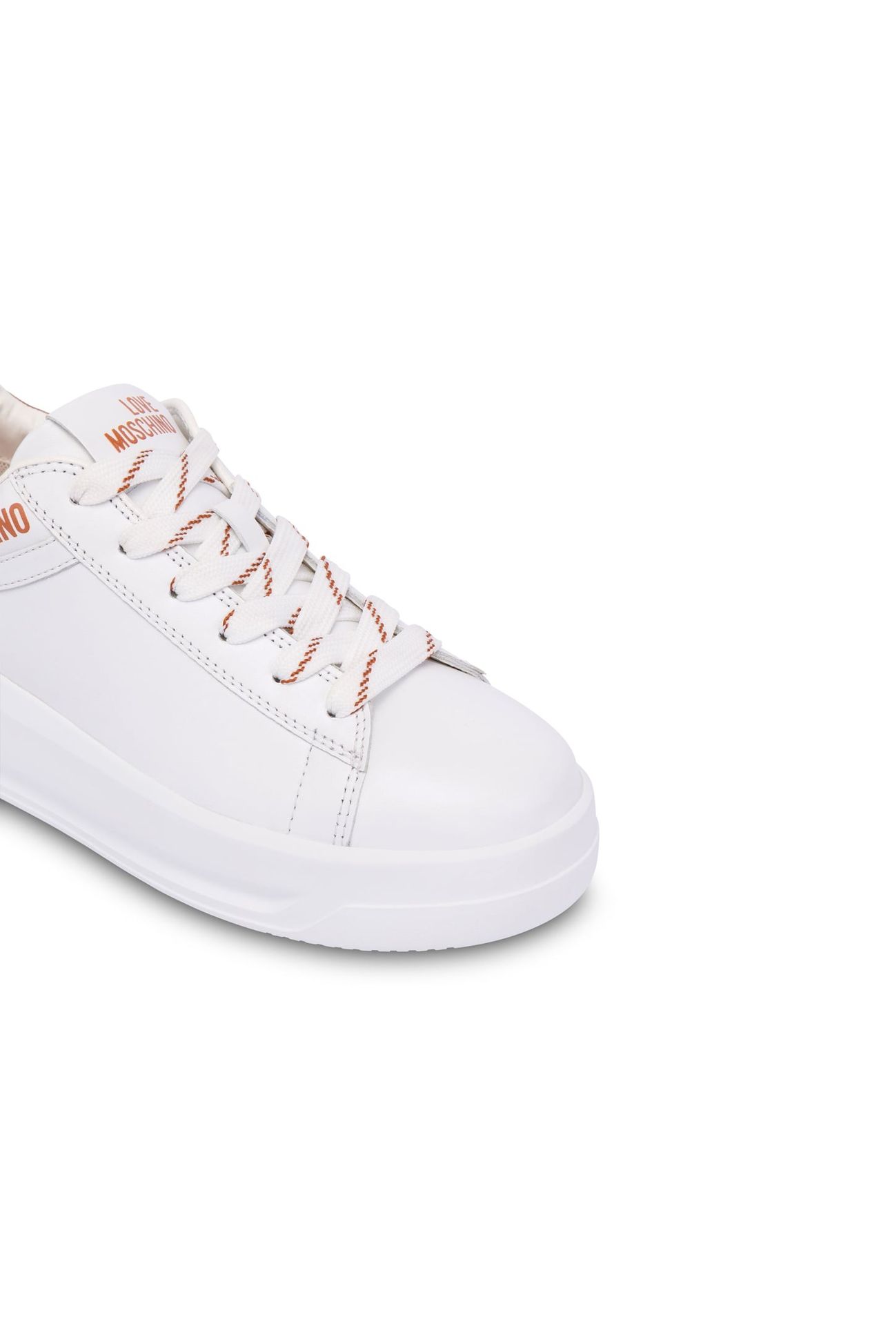 WHITE LEATHER SNEAKERS WITH LOGO WHITE 3
