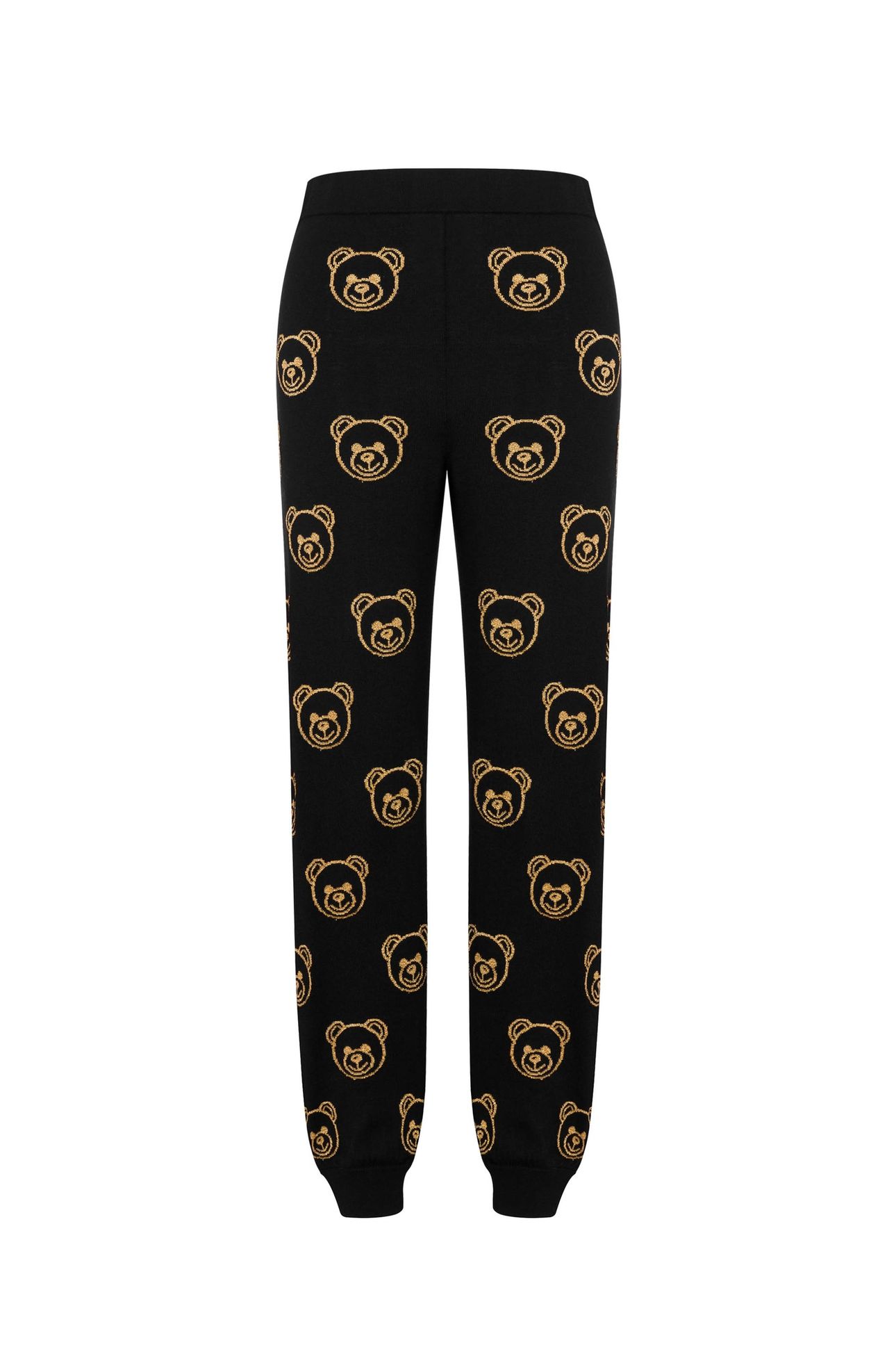 TEDDY BEAR INTARSIA KNITTED JOGGERS BLACK 3