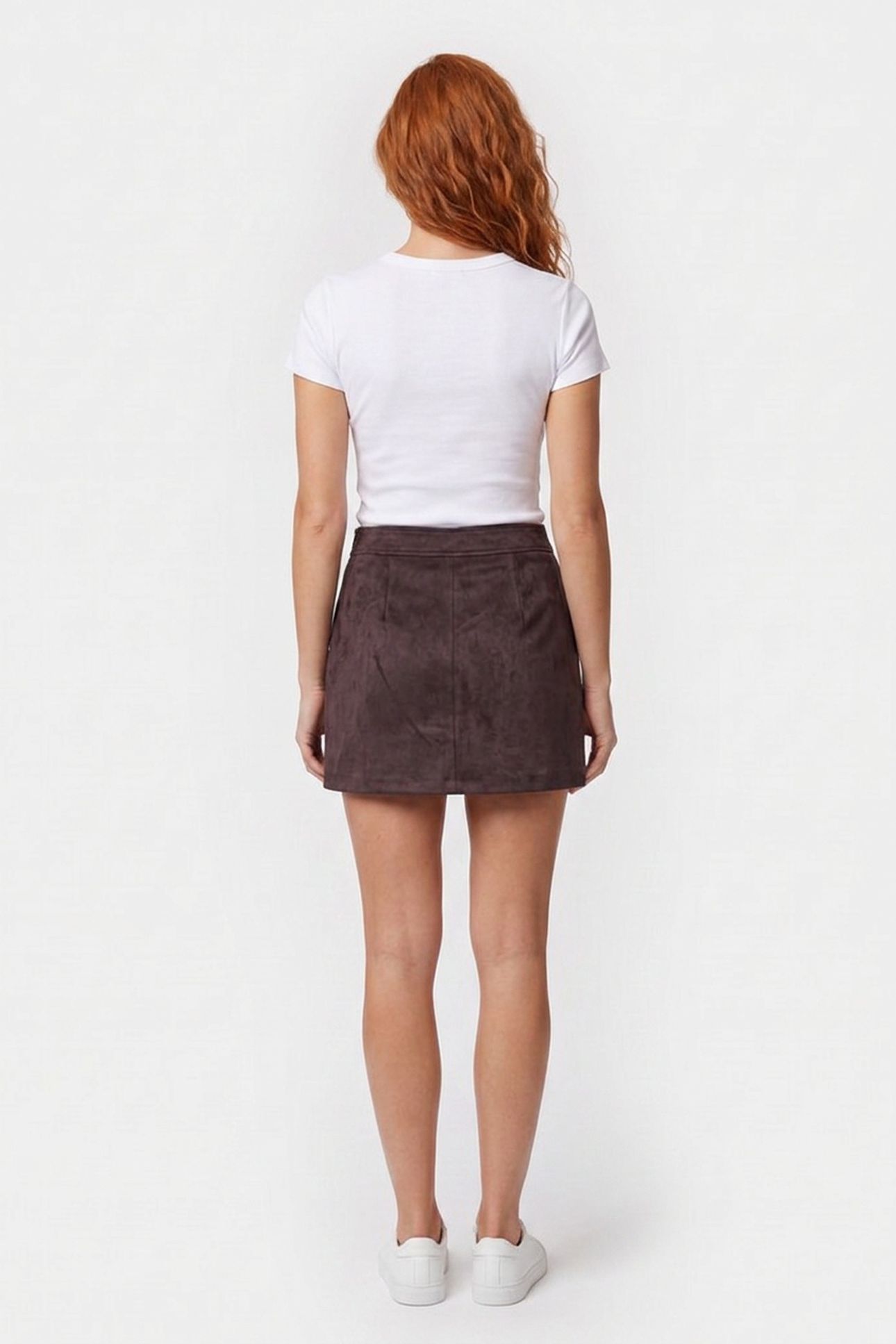 CAMRYN SUEDE SKIRT REGAL BROWN 2