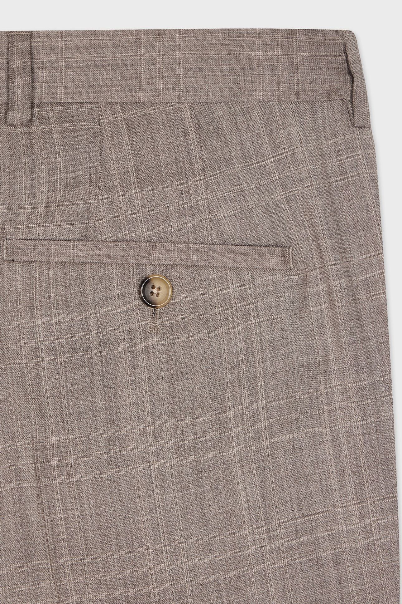 MENS TAILORED FIT 2 BUTTON SUIT GREY BEIGE 5
