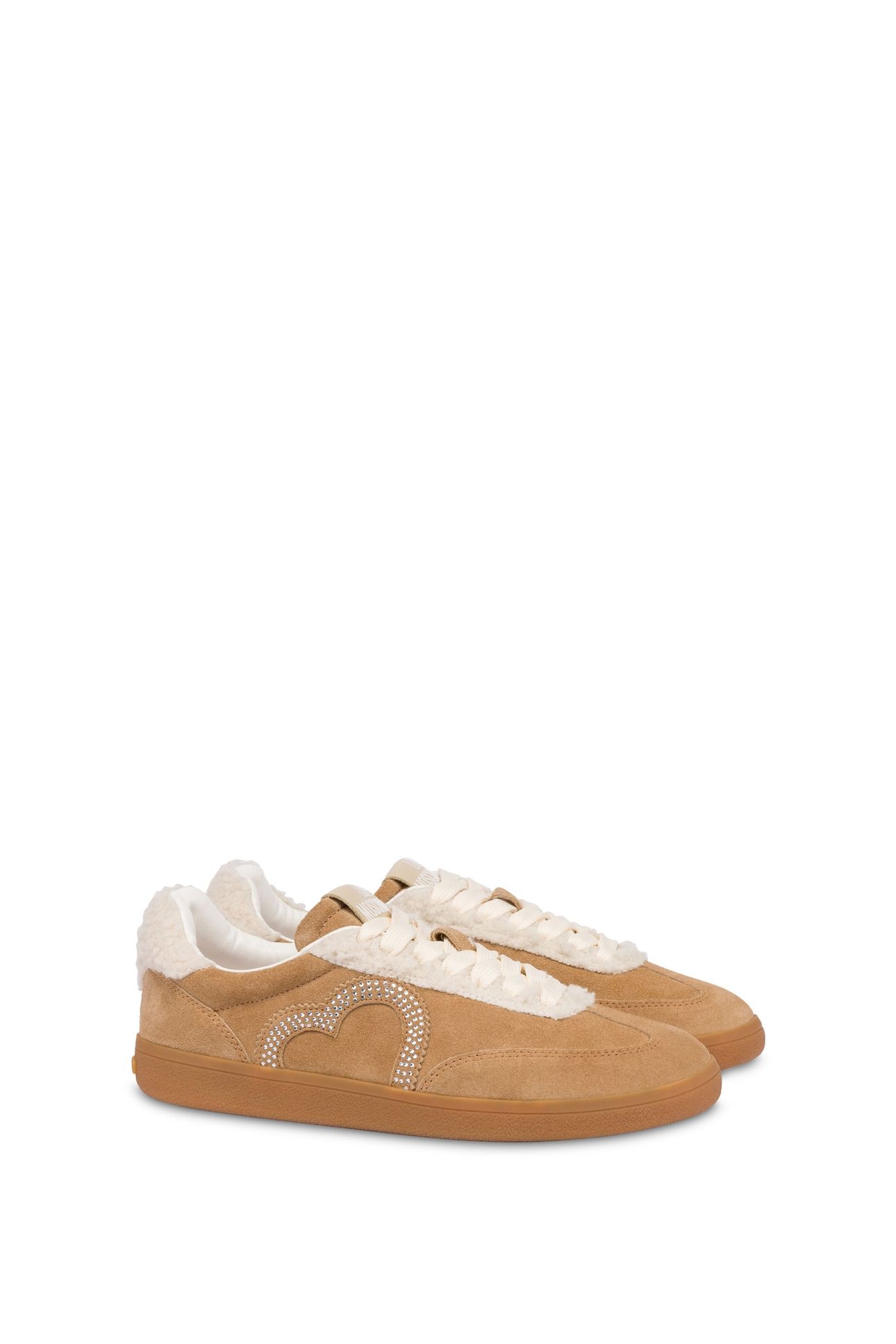 BEIGE LOW-TOP SNEAKERS WITH HEART BEIGE 2
