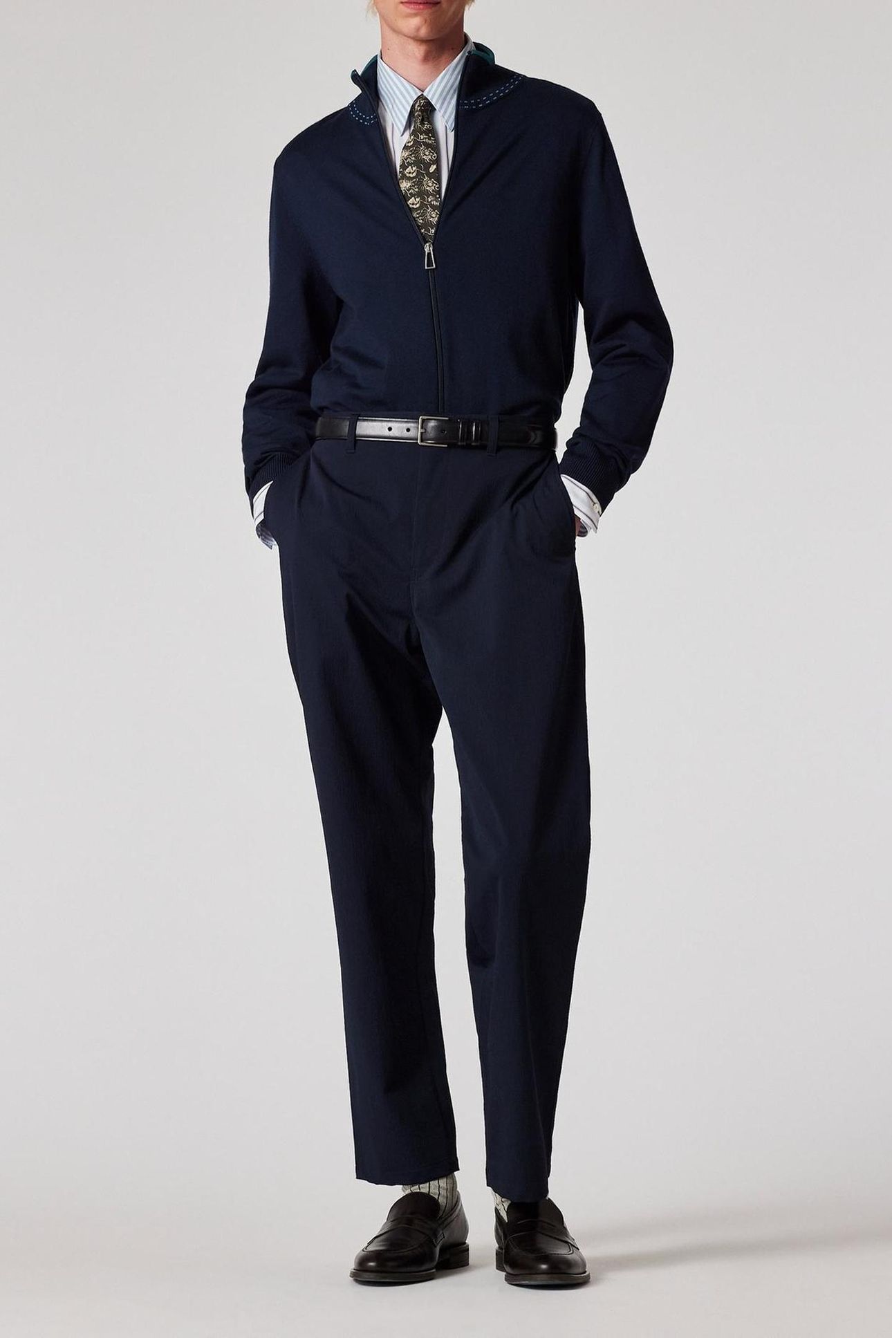 MENS CARDIGAN ZIP THRU INKY_BLUE 3