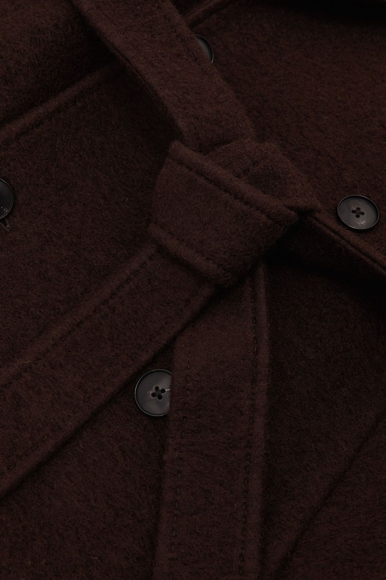 LS BOUCLE DB BELTED OVERCOAT CHOCOLATE BROWN 7