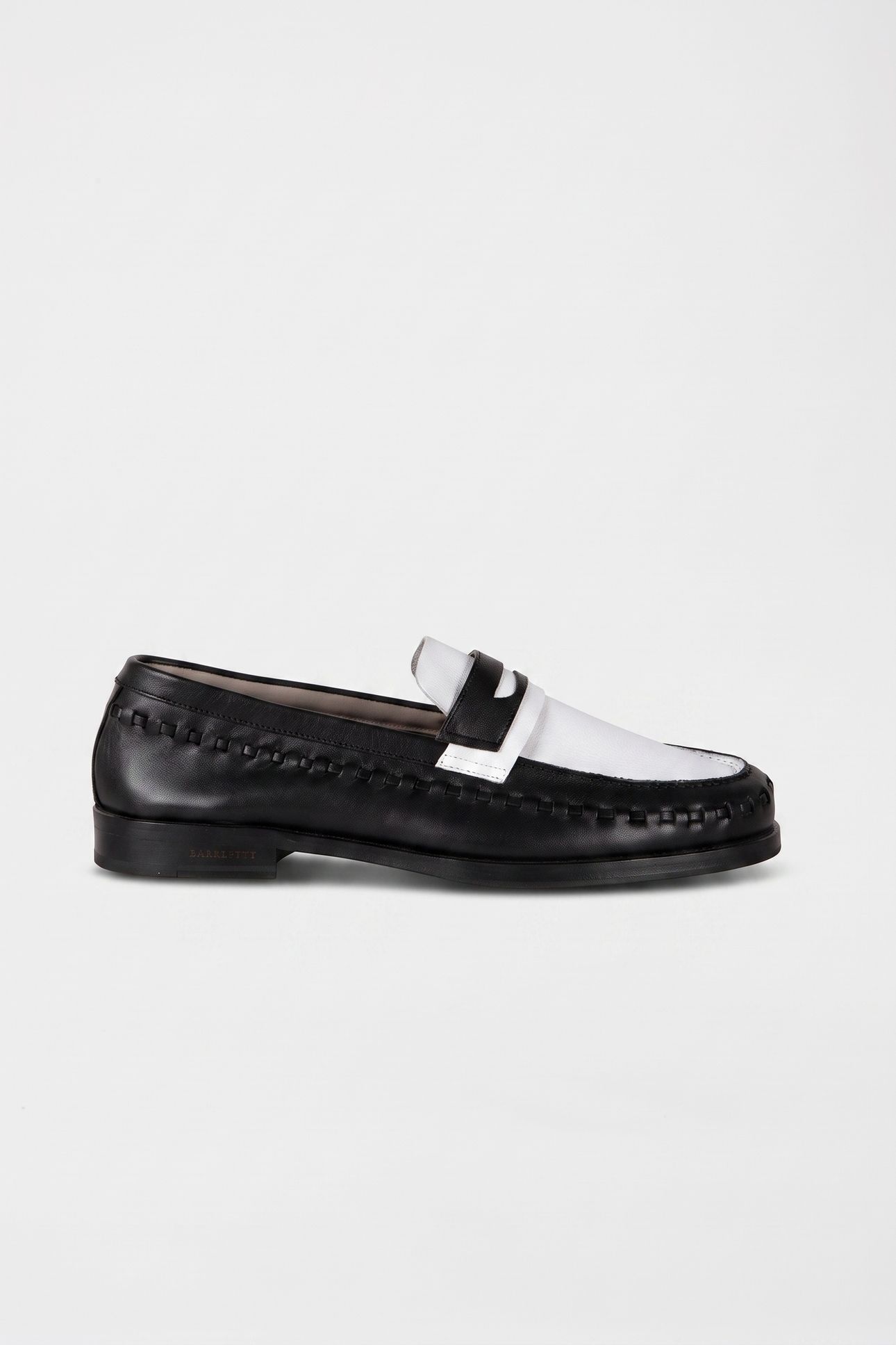 SAMMY LEATHER LOAFER BLACK/WHITE 1