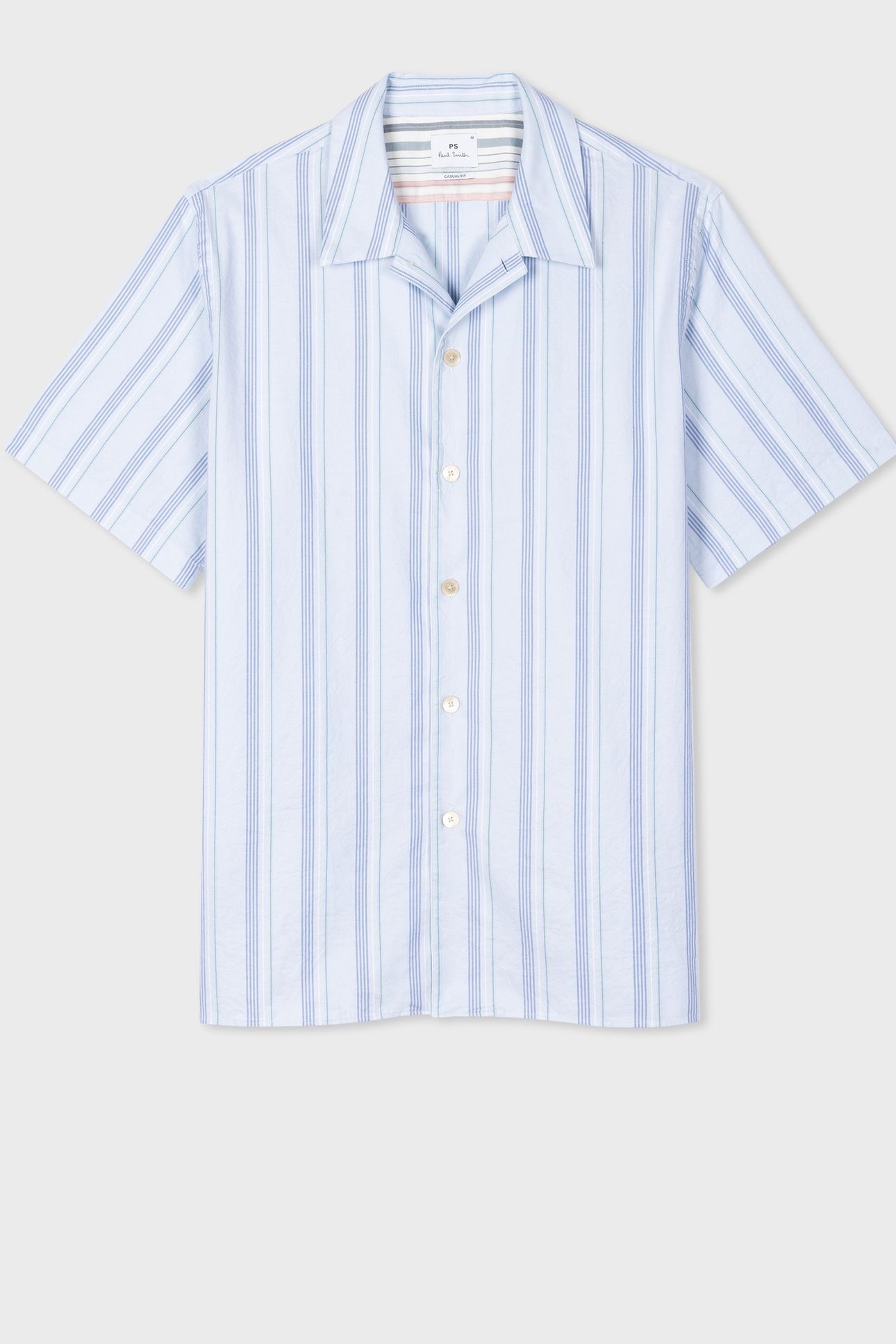 MENS SS CASUAL FIT SHIRT BLUE 4
