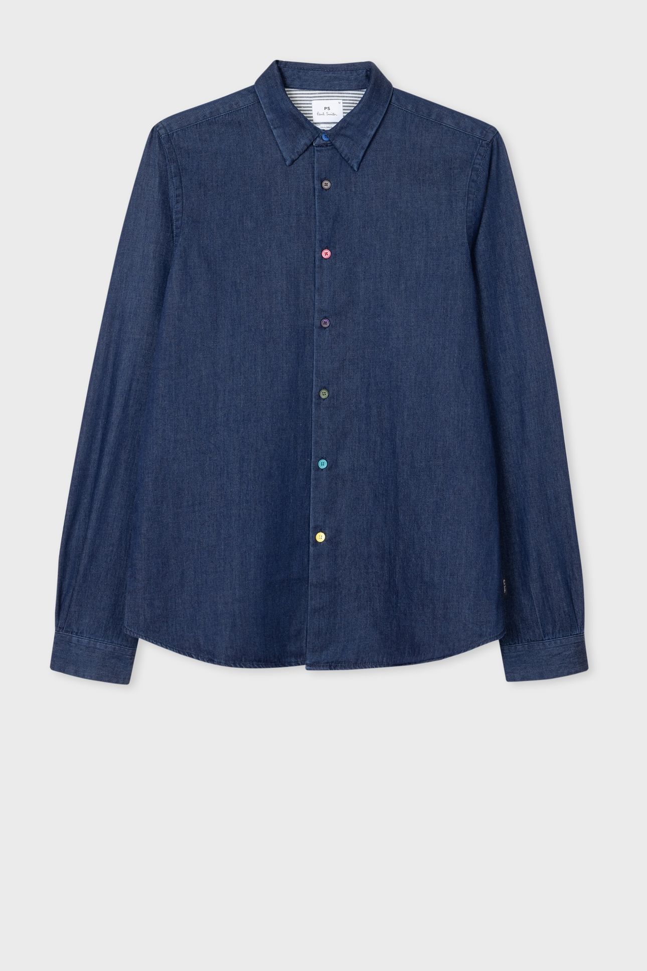 MENS LS TAILORED FIT SHIRT RINSE WASH 1