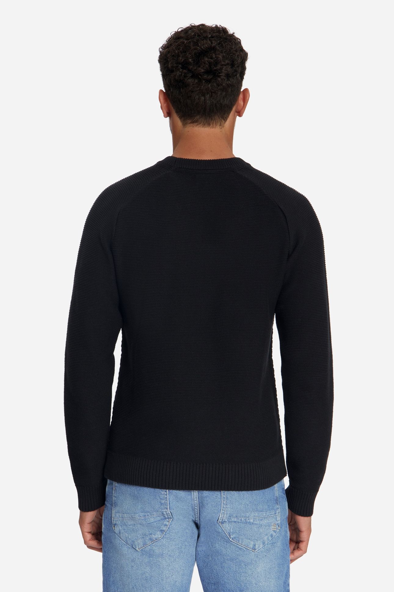 PULLOVER CREWNECK CABLE KNIT BLACK 3