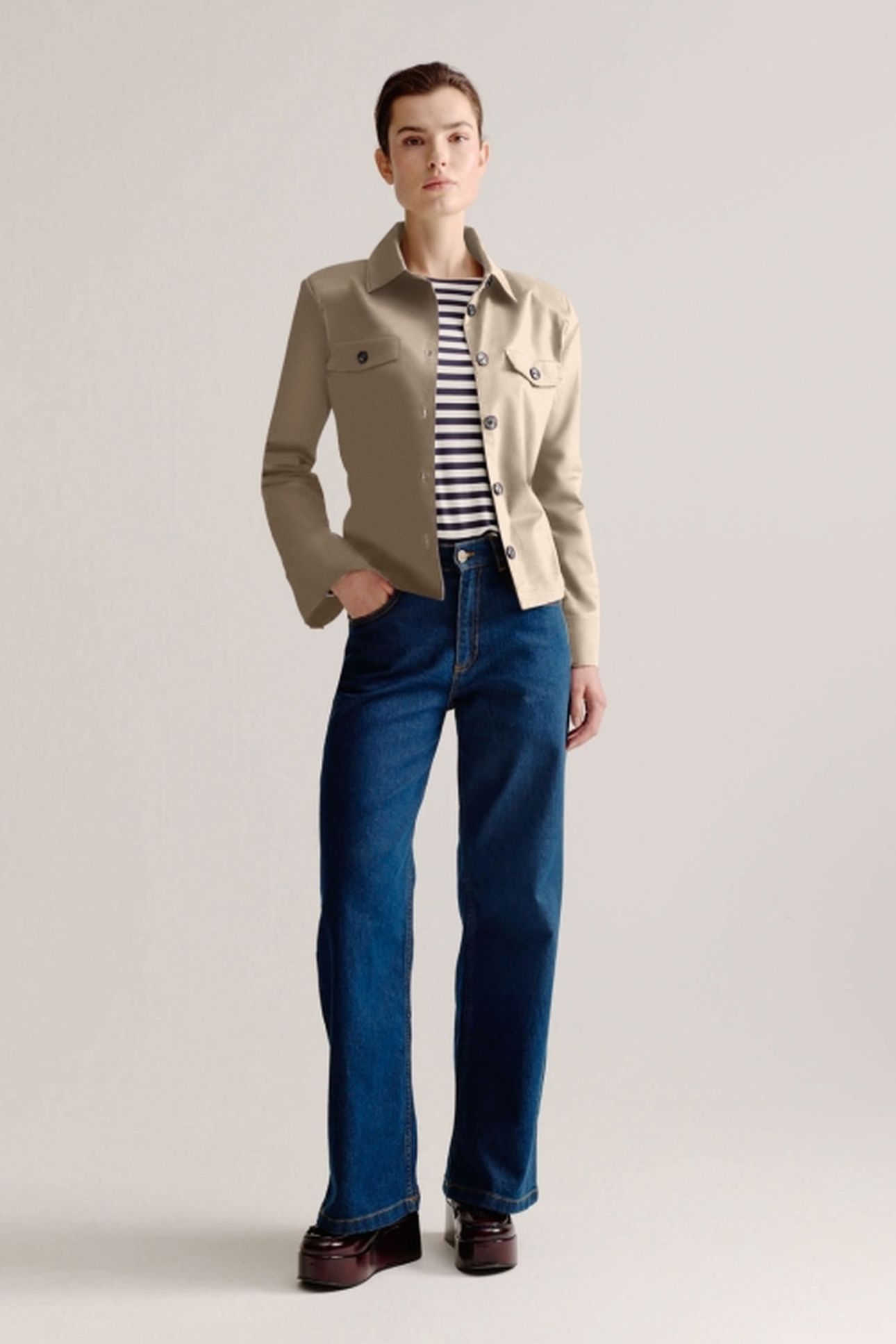LOBKE JACKET LIGHT KHAKI 2
