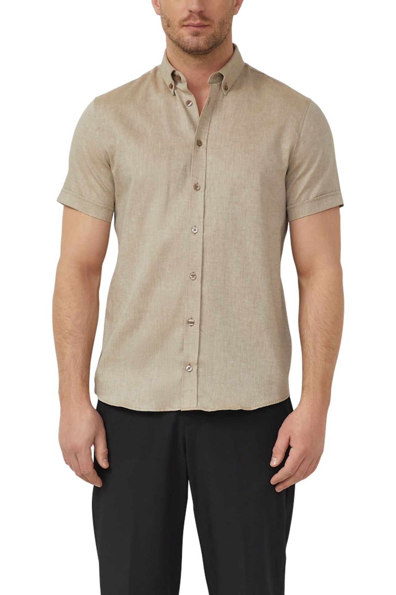 S.OLIVER SHIRTS BROWN 1