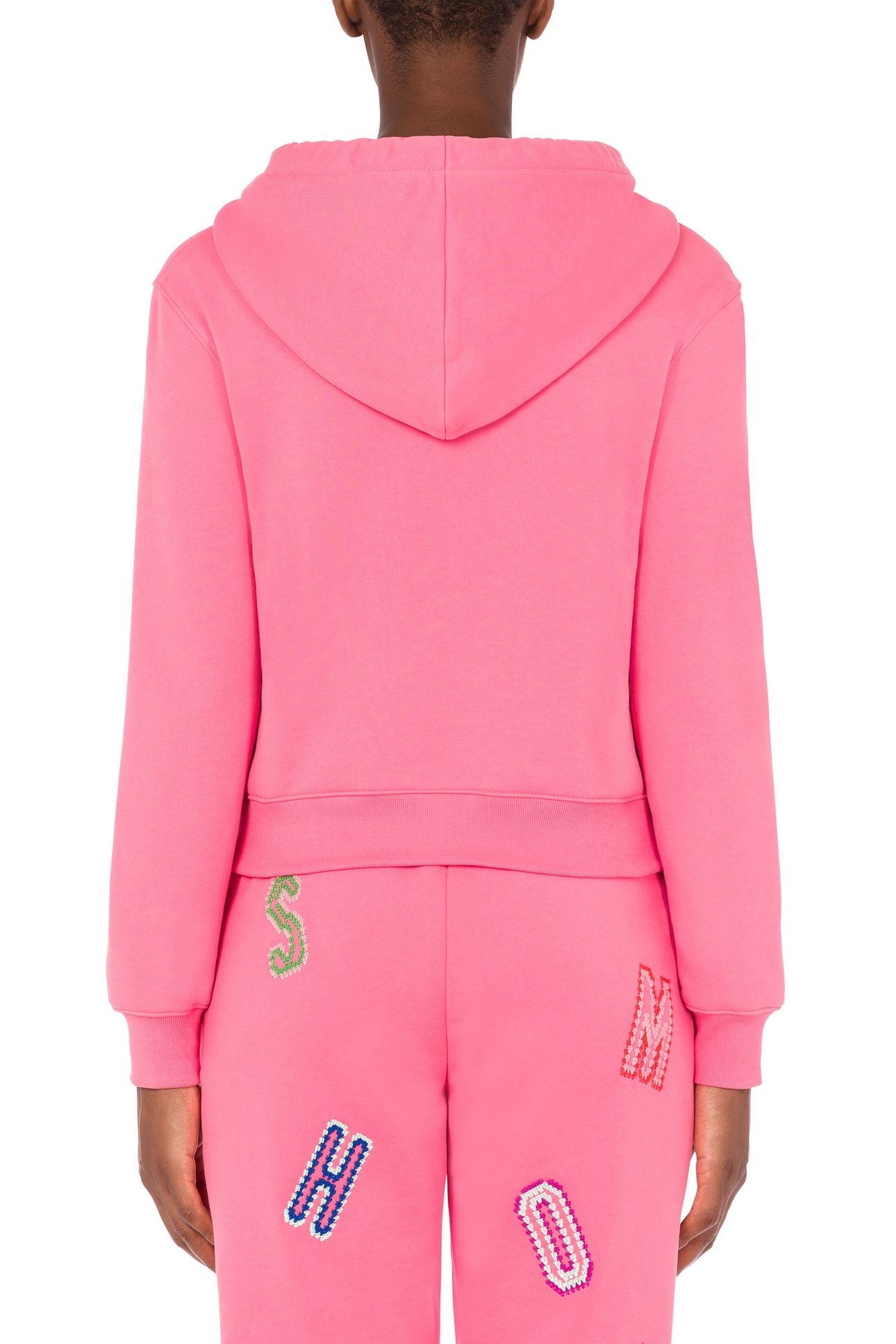 ORGANIC COTTON CROCHET LOGO SWEATSHIRT PINK 2
