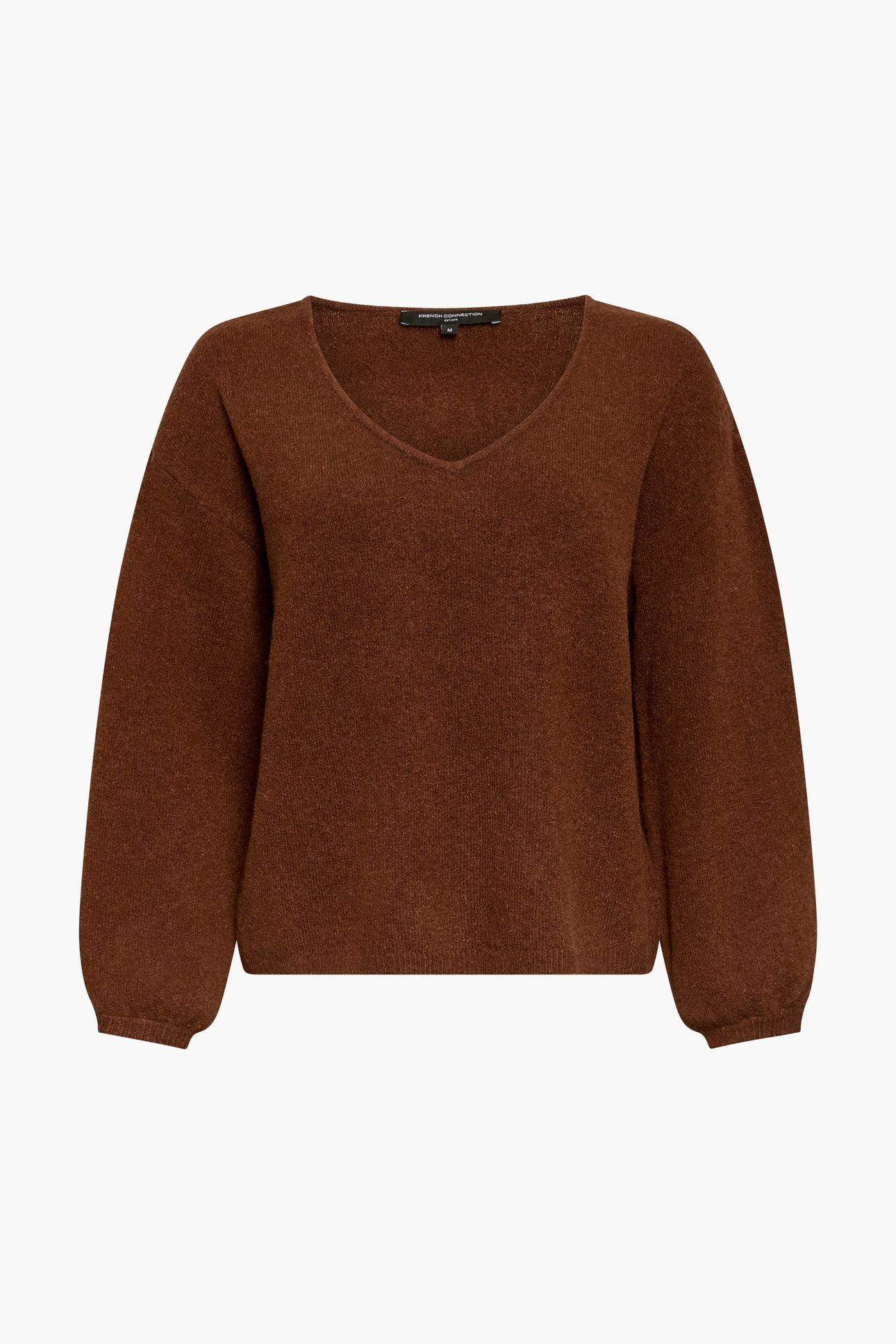 VHARI KNIT VNECK PULLOVER CHOCOLATE 3