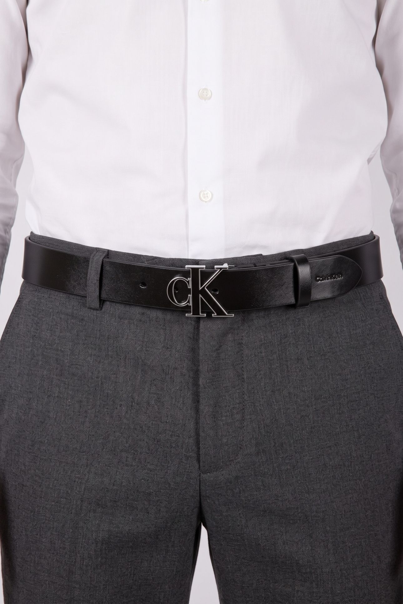 ROUND BUCKLE 30MM BELT BLACK/ANTIQUE NICKEL 4