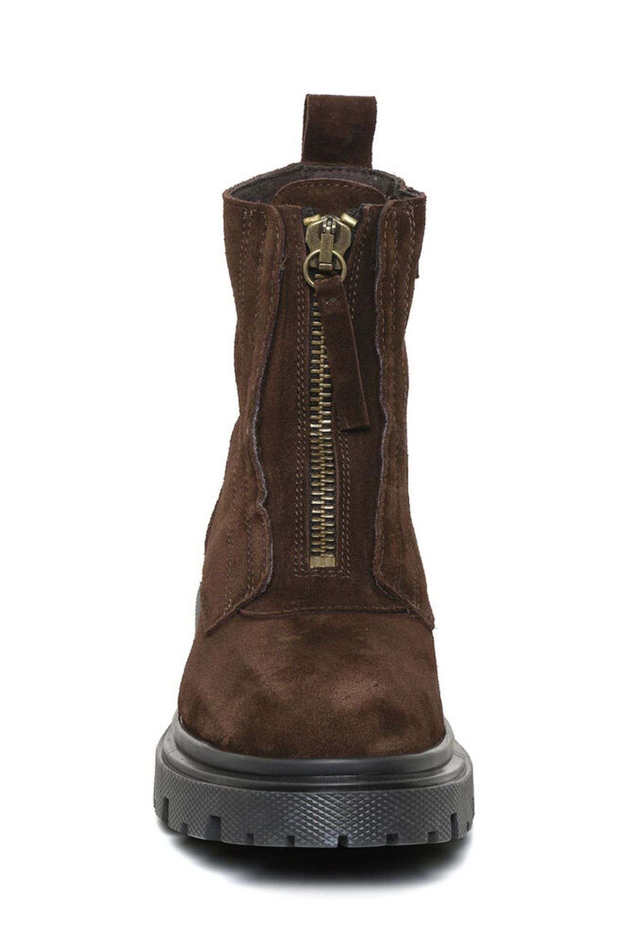 RILANA BOOTIES DARK BROWN SUEDE 2