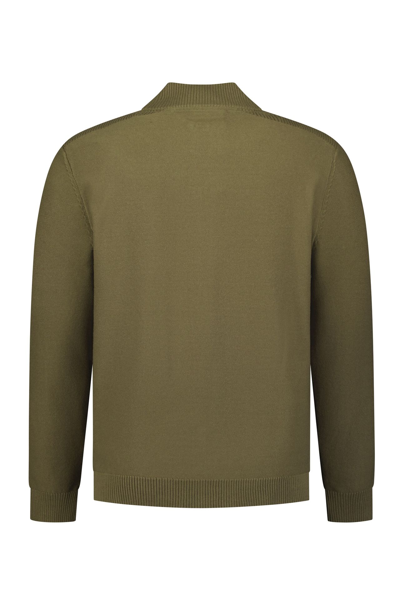 PULLOVER FULL ZIP SHOULDER DETAIL MOSS 2