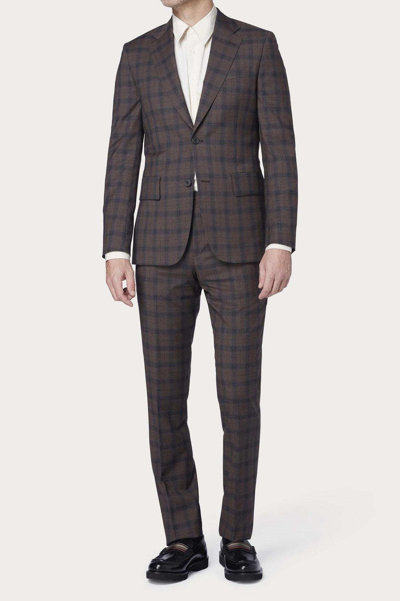 MENS TAILORED FIT 2 BUTTON SUIT HAZELNUT 7