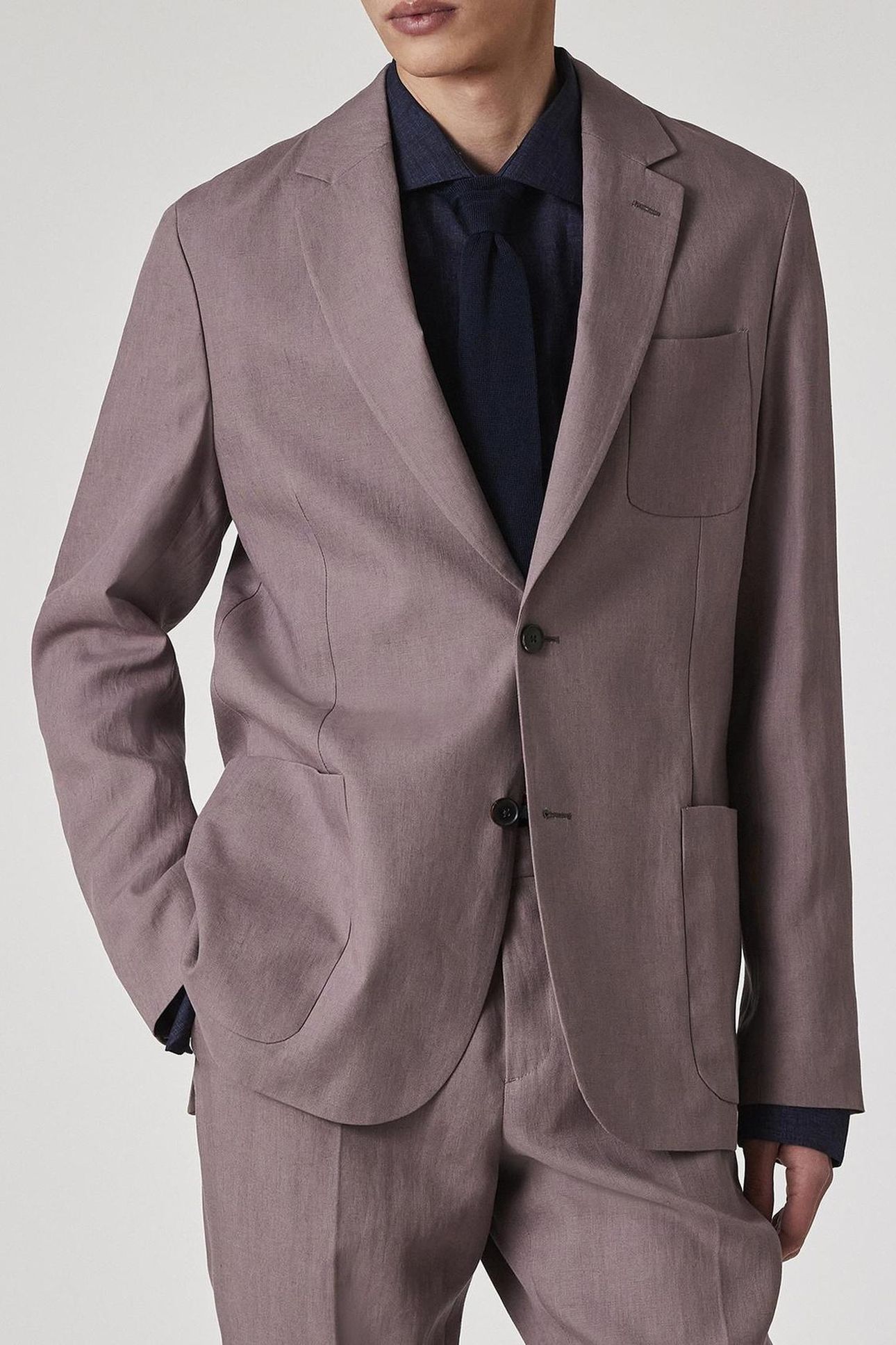 MENS 2 BUTTON JACKET MAUVE 1