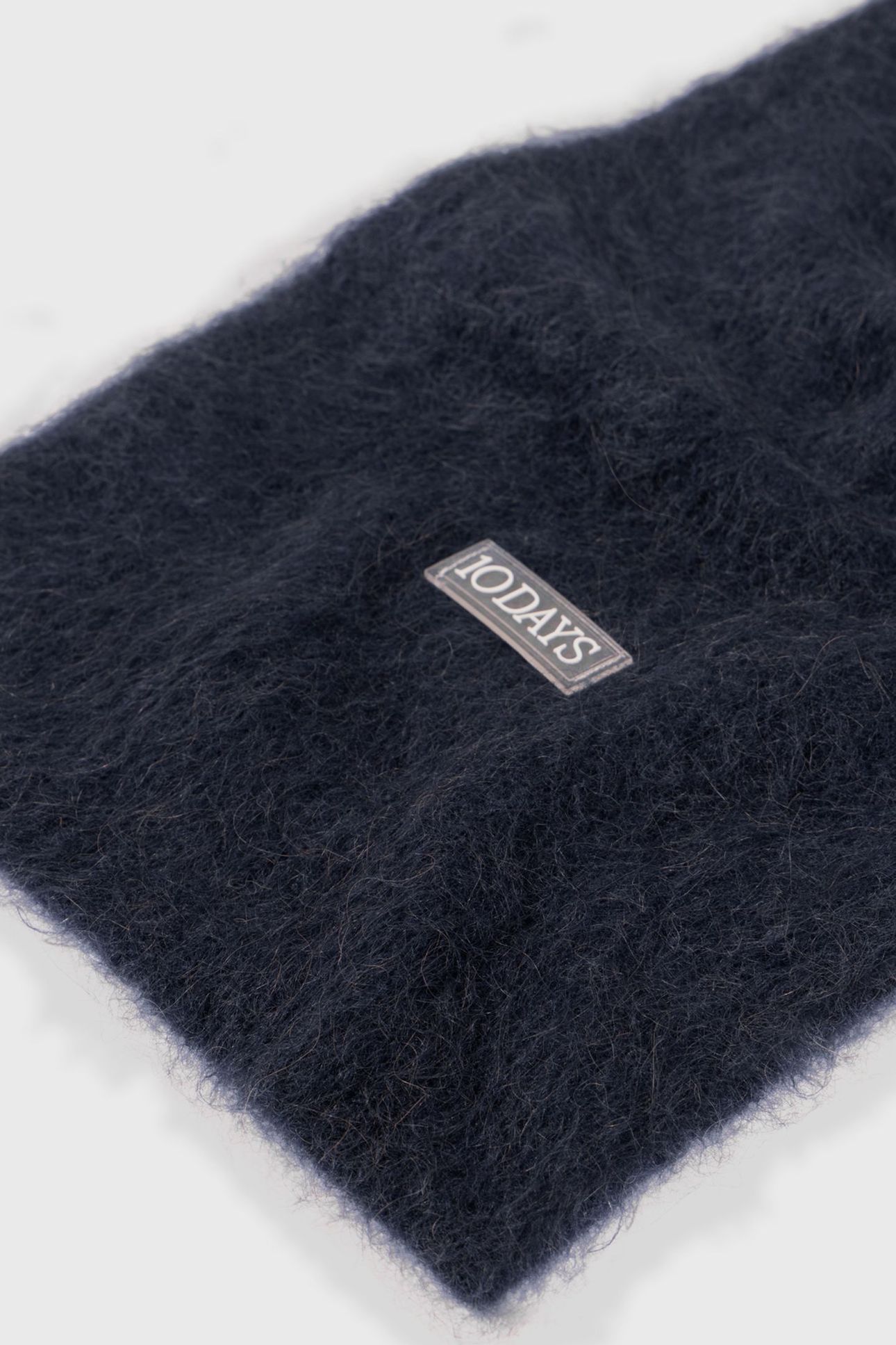 SOFT HAIRY KNIT SCARF DARK NAVY 3