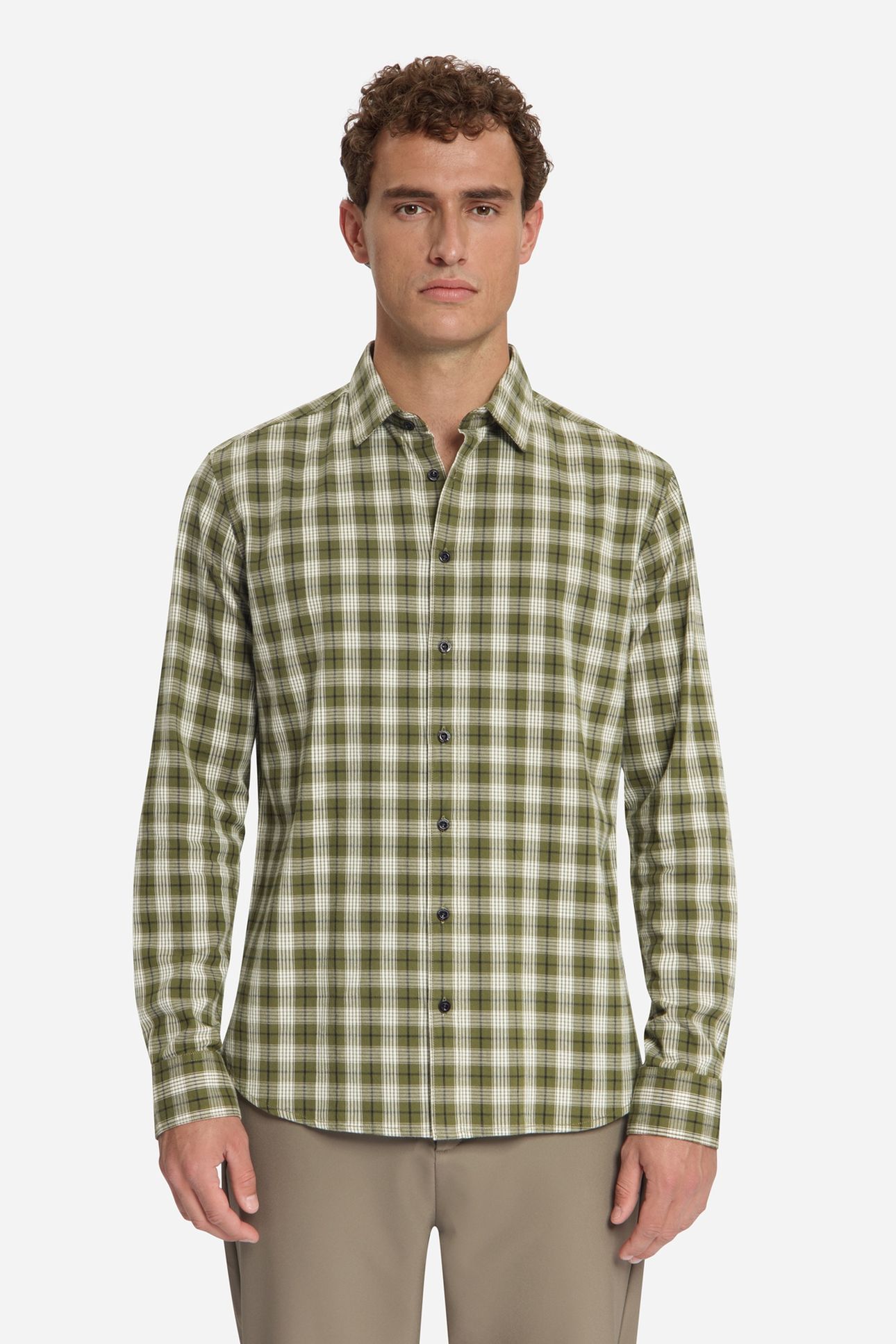 SHIRT YARN DYED CHECK MOSS 3